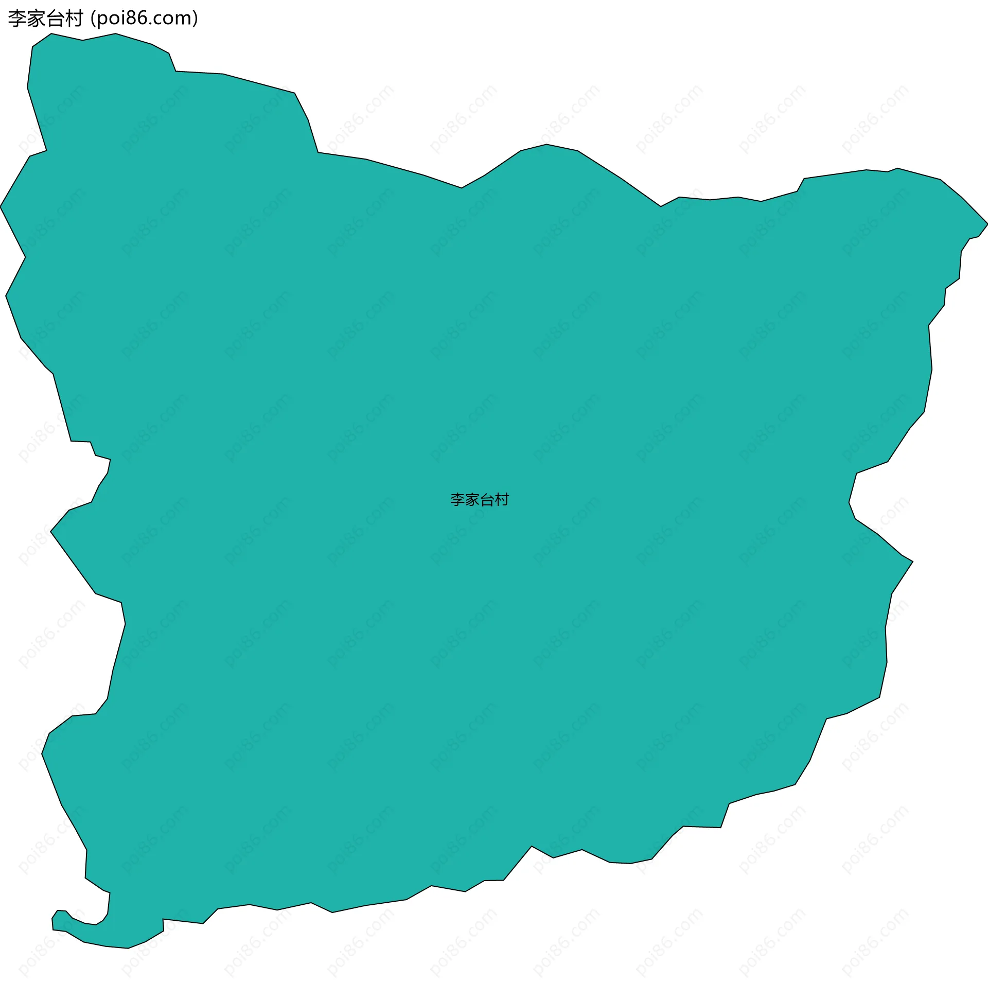 李家台村边界地图