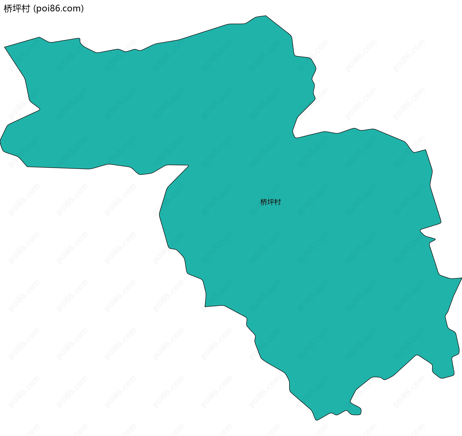 桥坪村边界地图