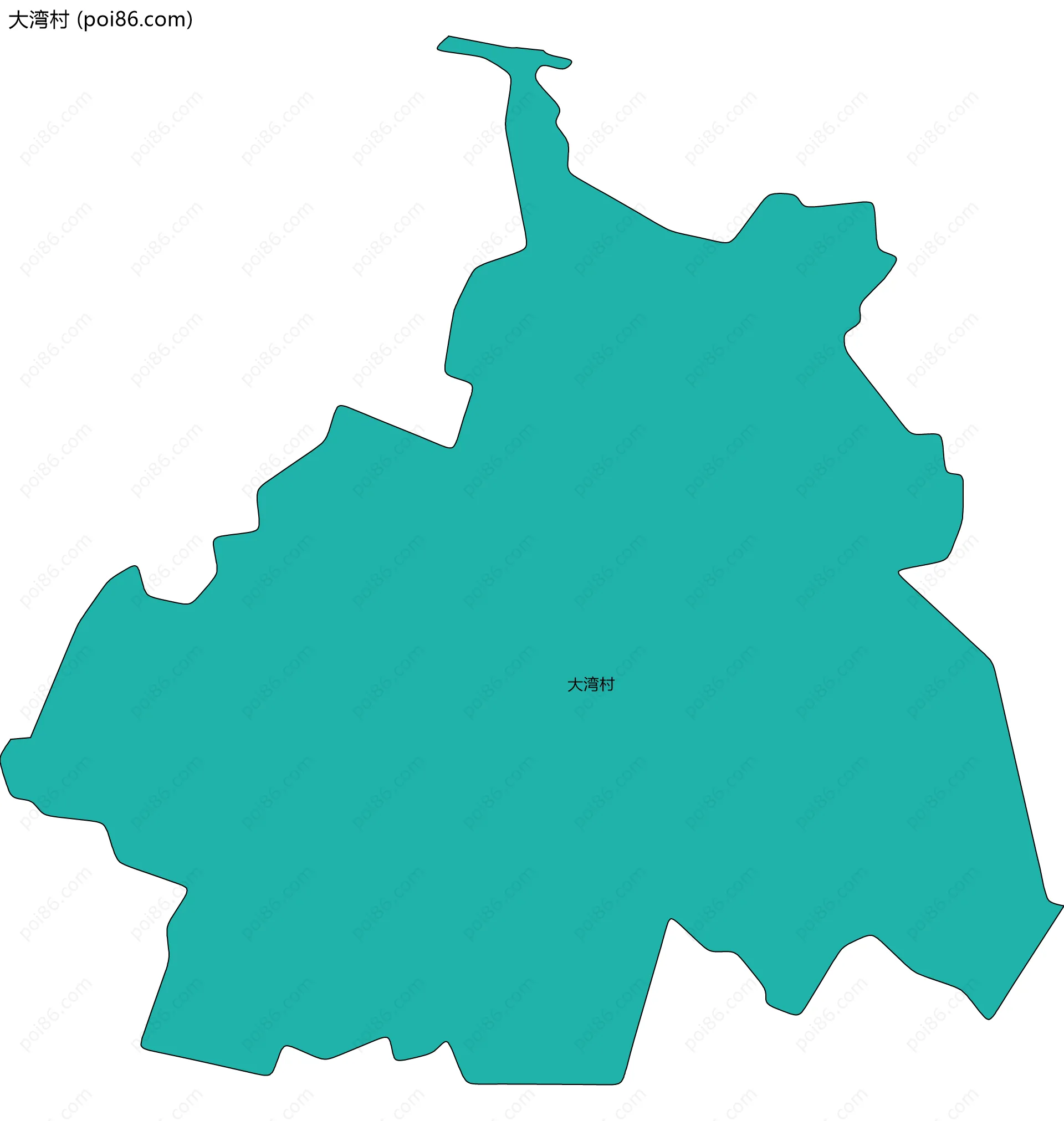 大湾村边界地图