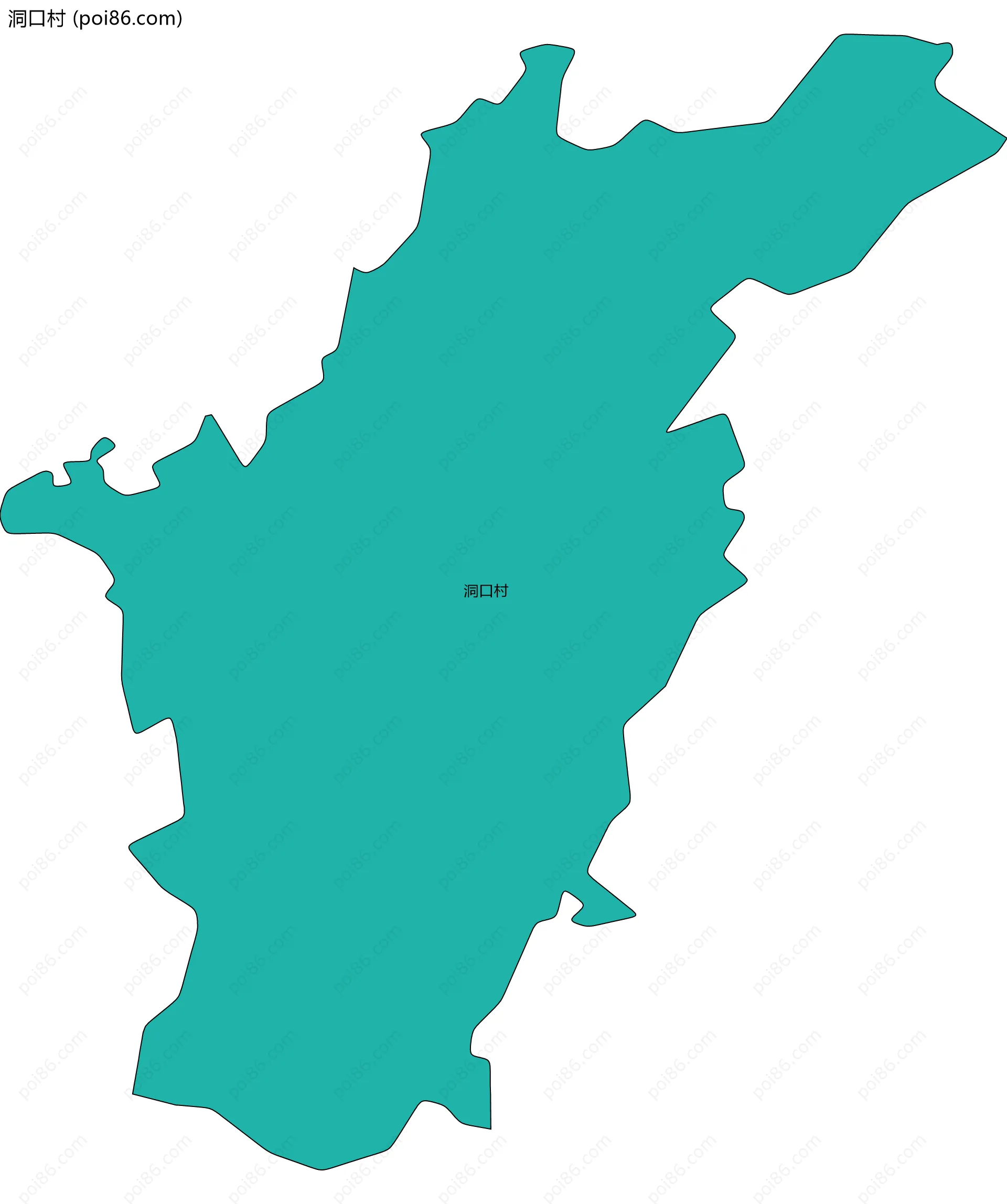 洞口村边界地图