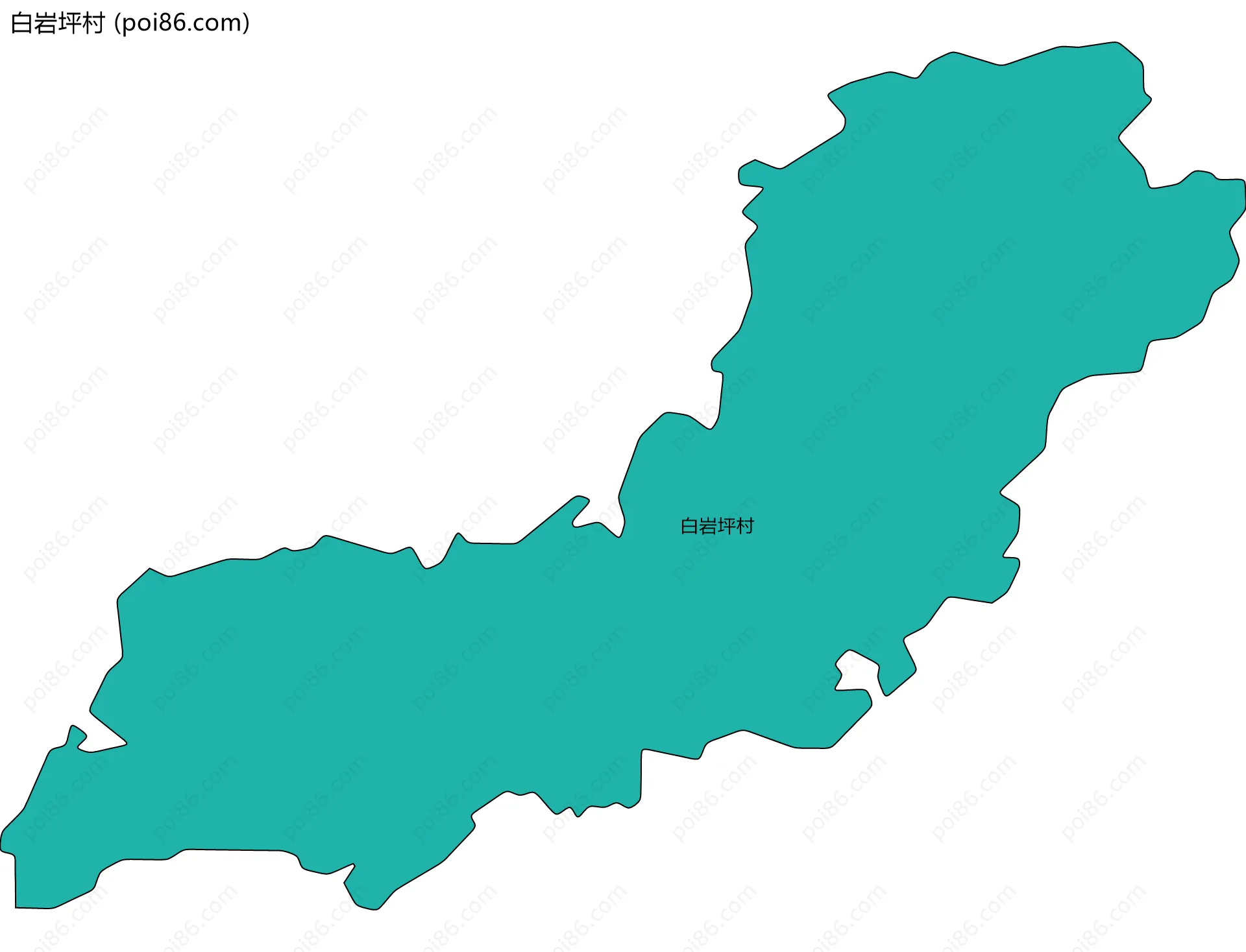 白岩坪村边界地图