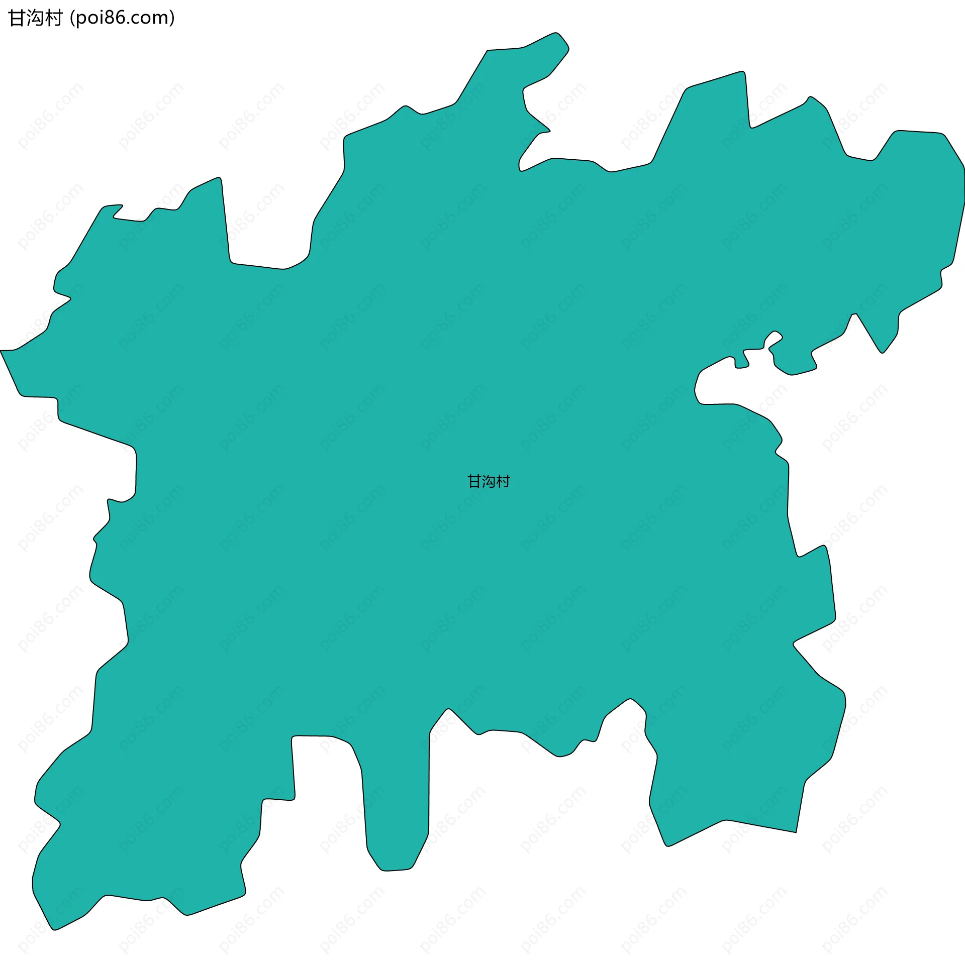 甘沟村边界地图
