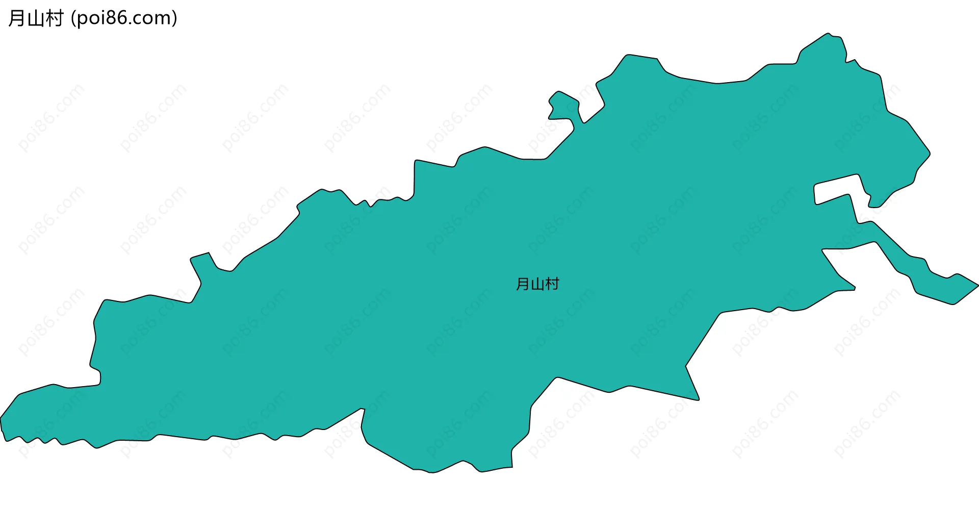 月山村边界地图