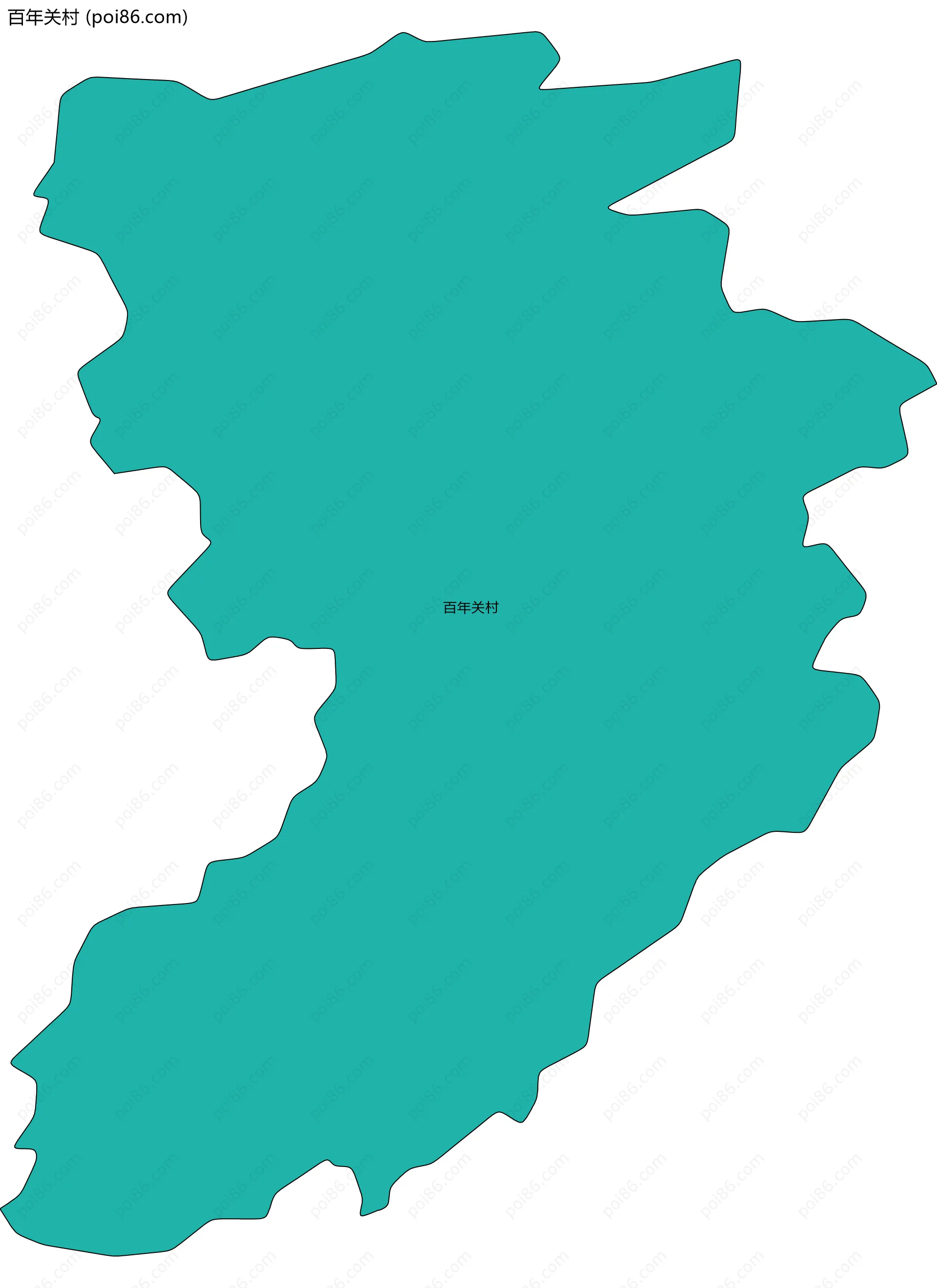 百年关村边界地图