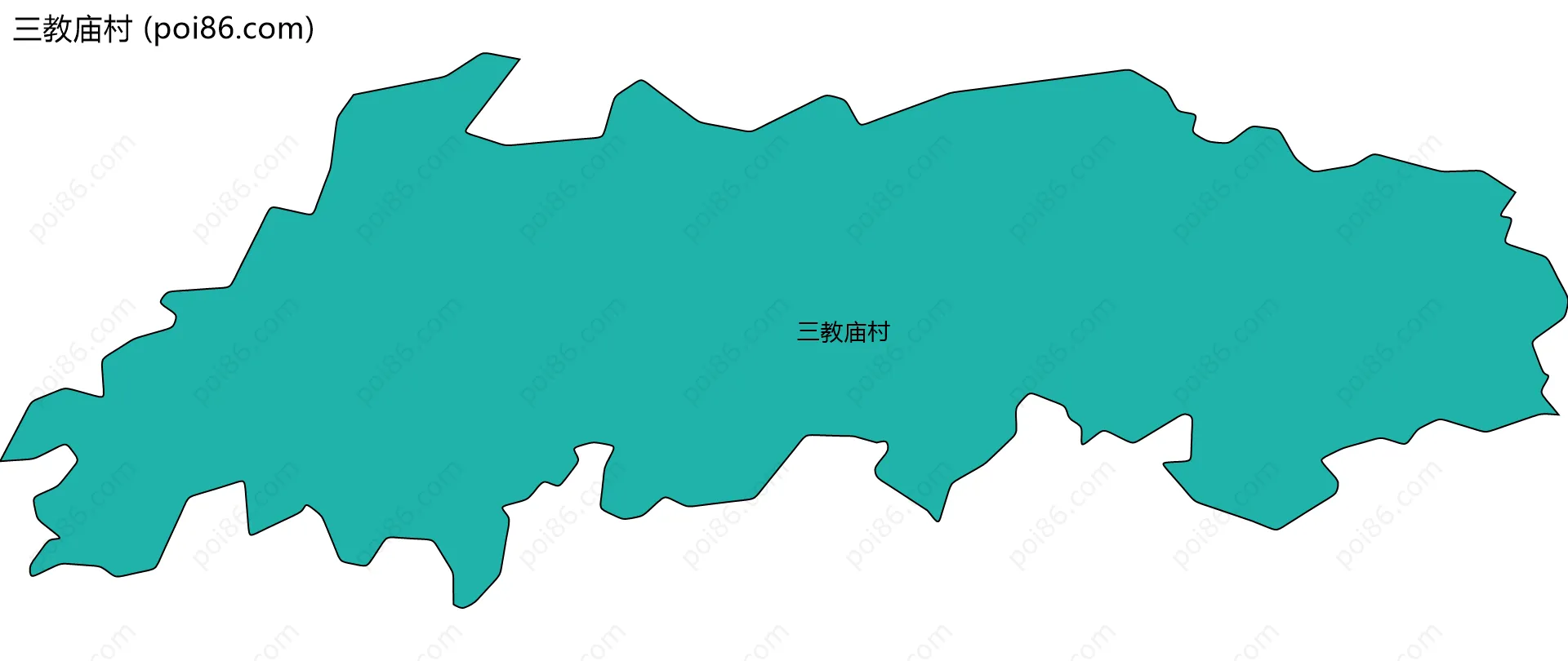 三教庙村边界地图