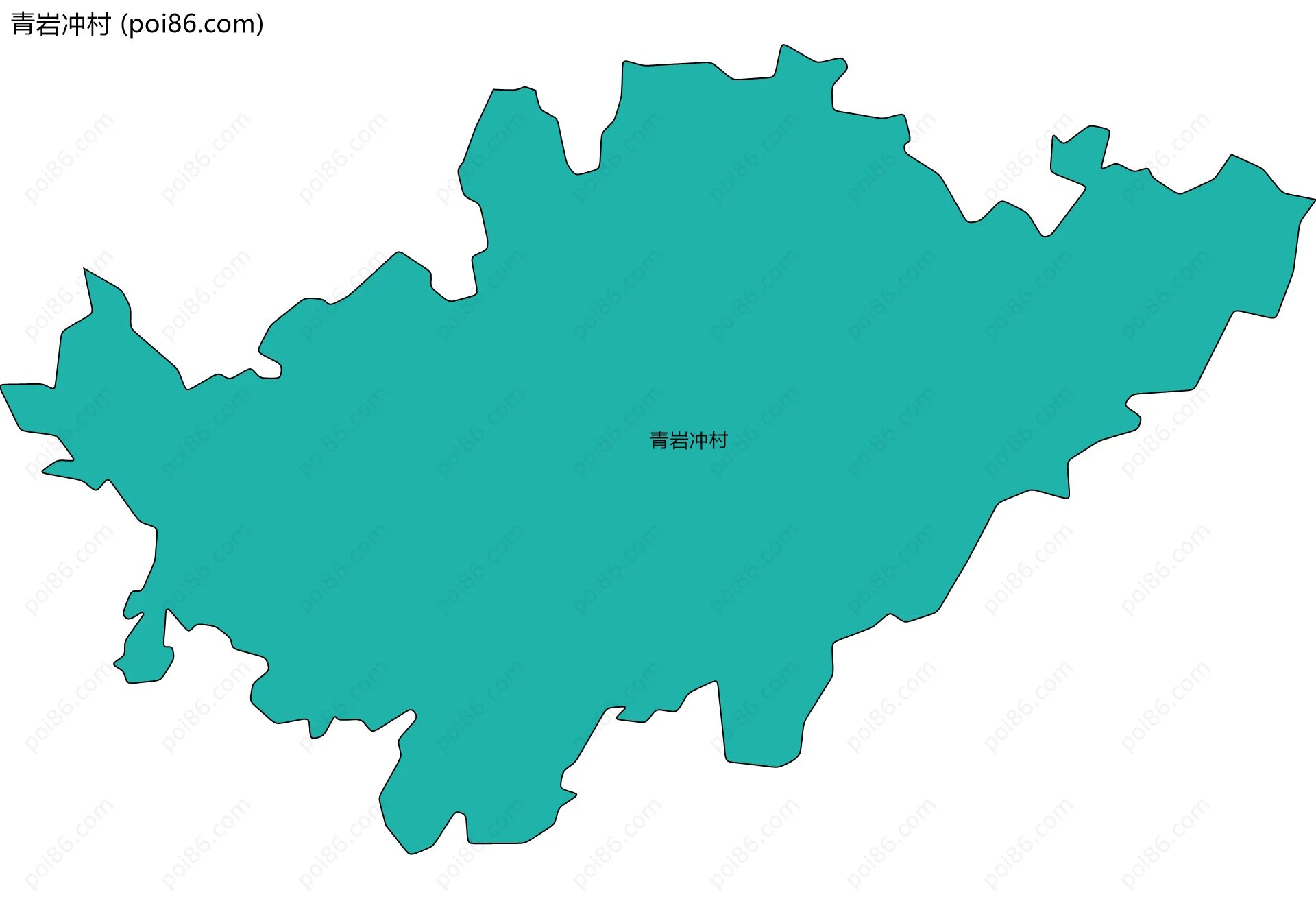 青岩冲村边界地图