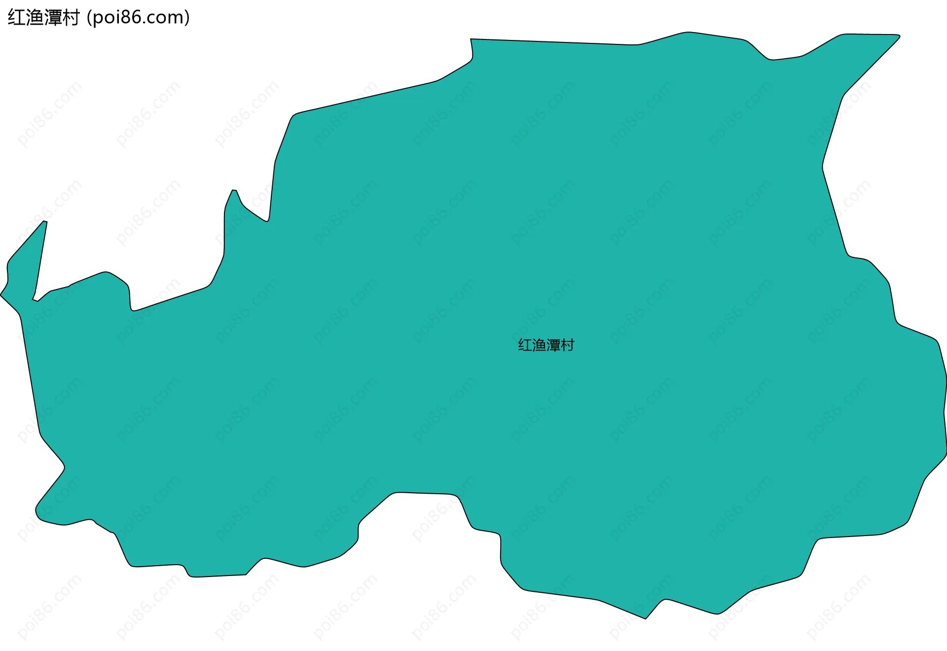 红渔潭村边界地图