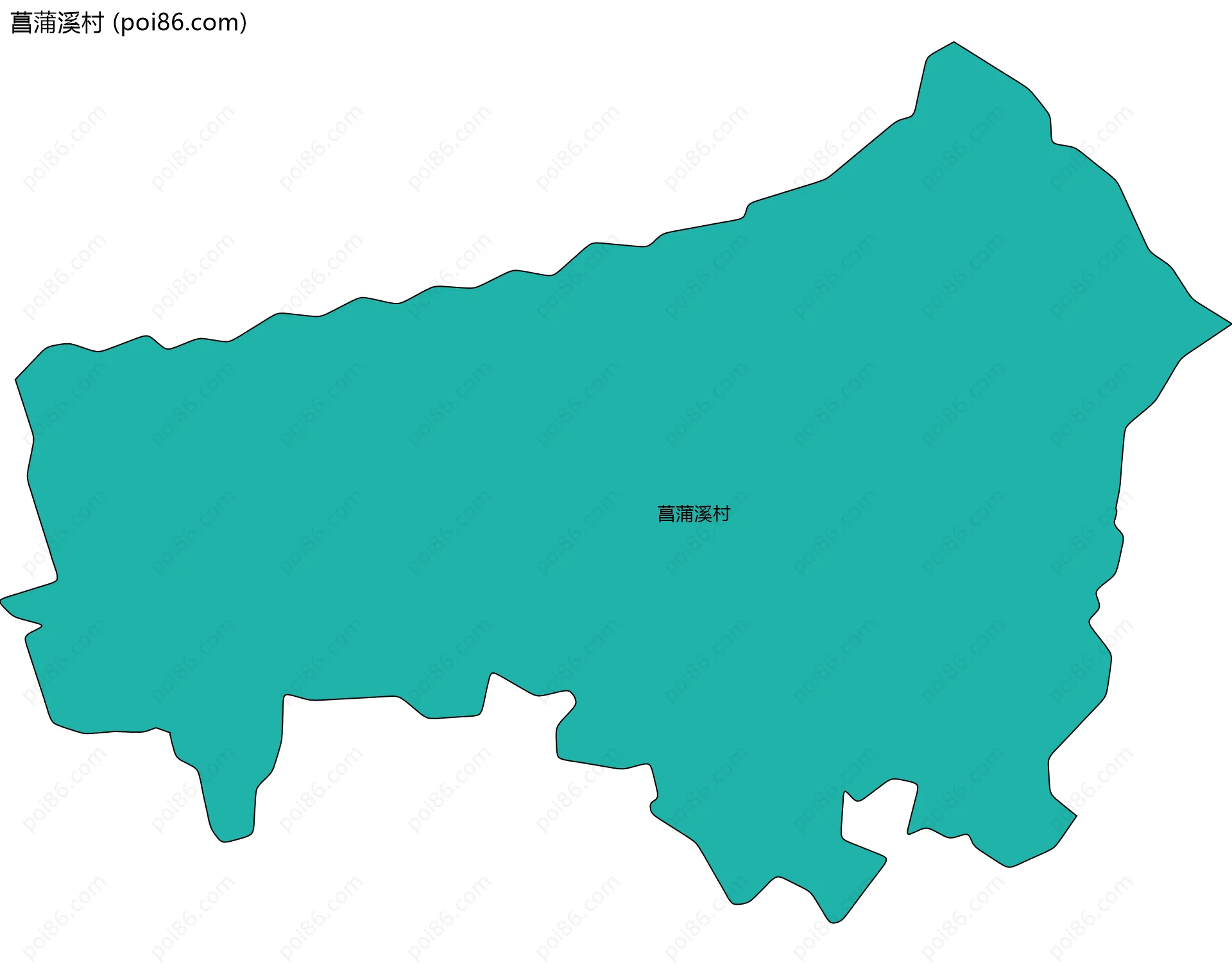 菖蒲溪村边界地图