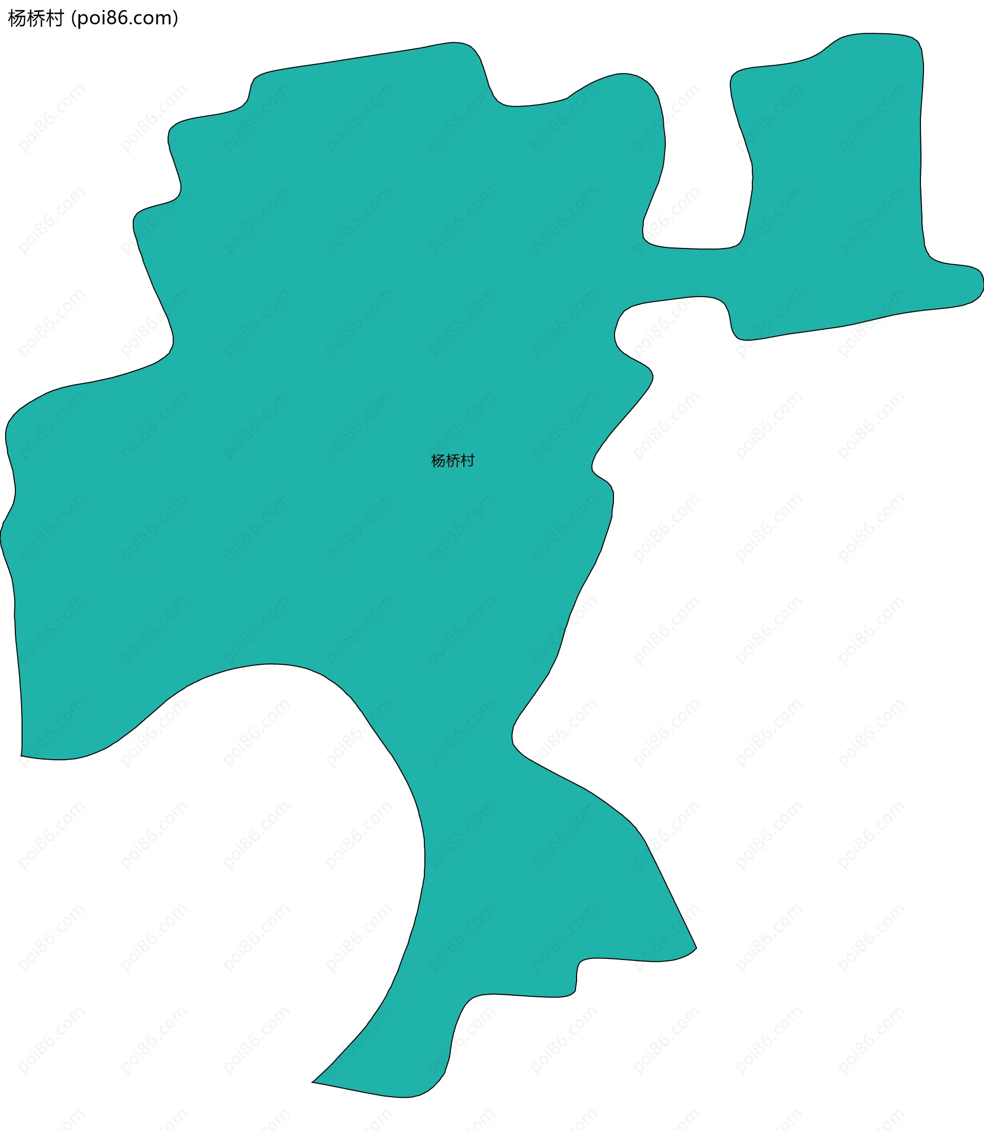 杨桥村边界地图