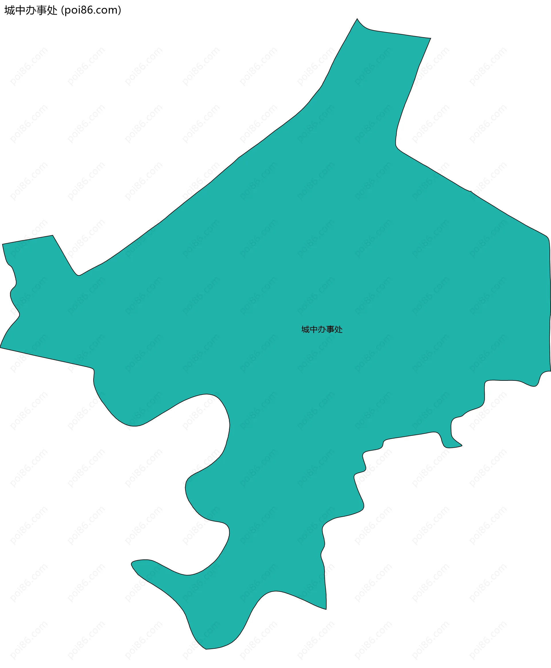 城中办事处边界地图