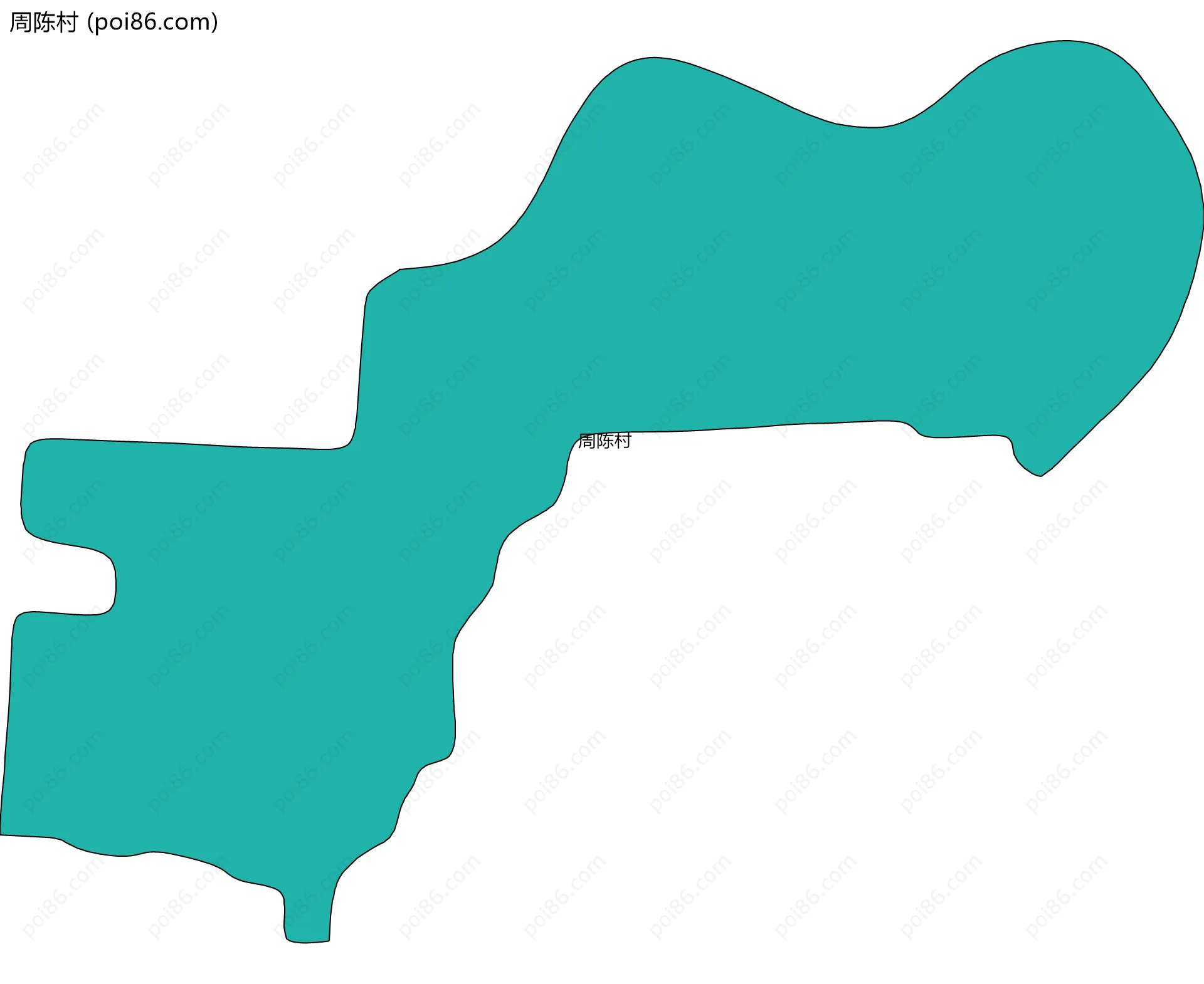 周陈村边界地图