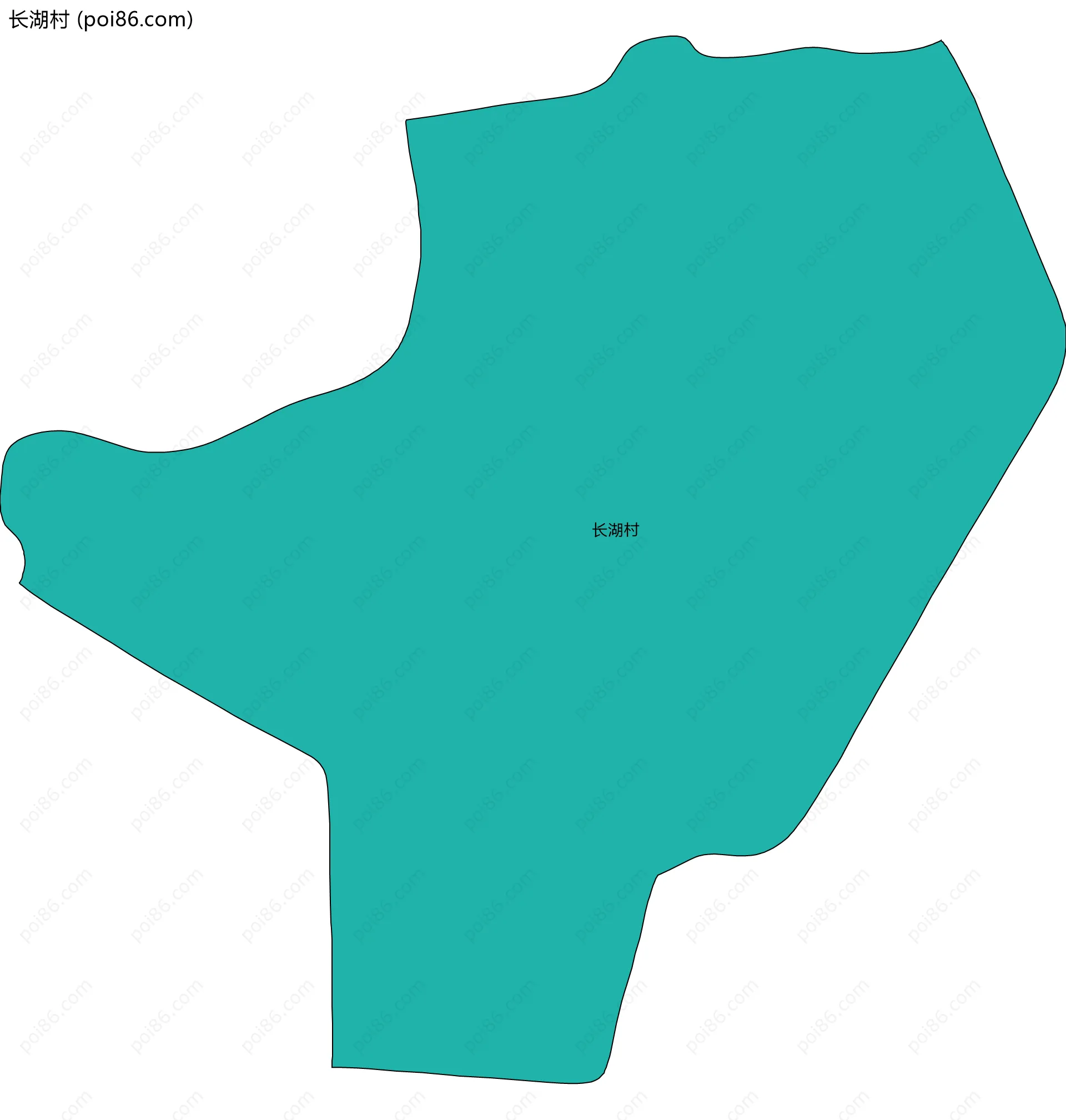 长湖村边界地图
