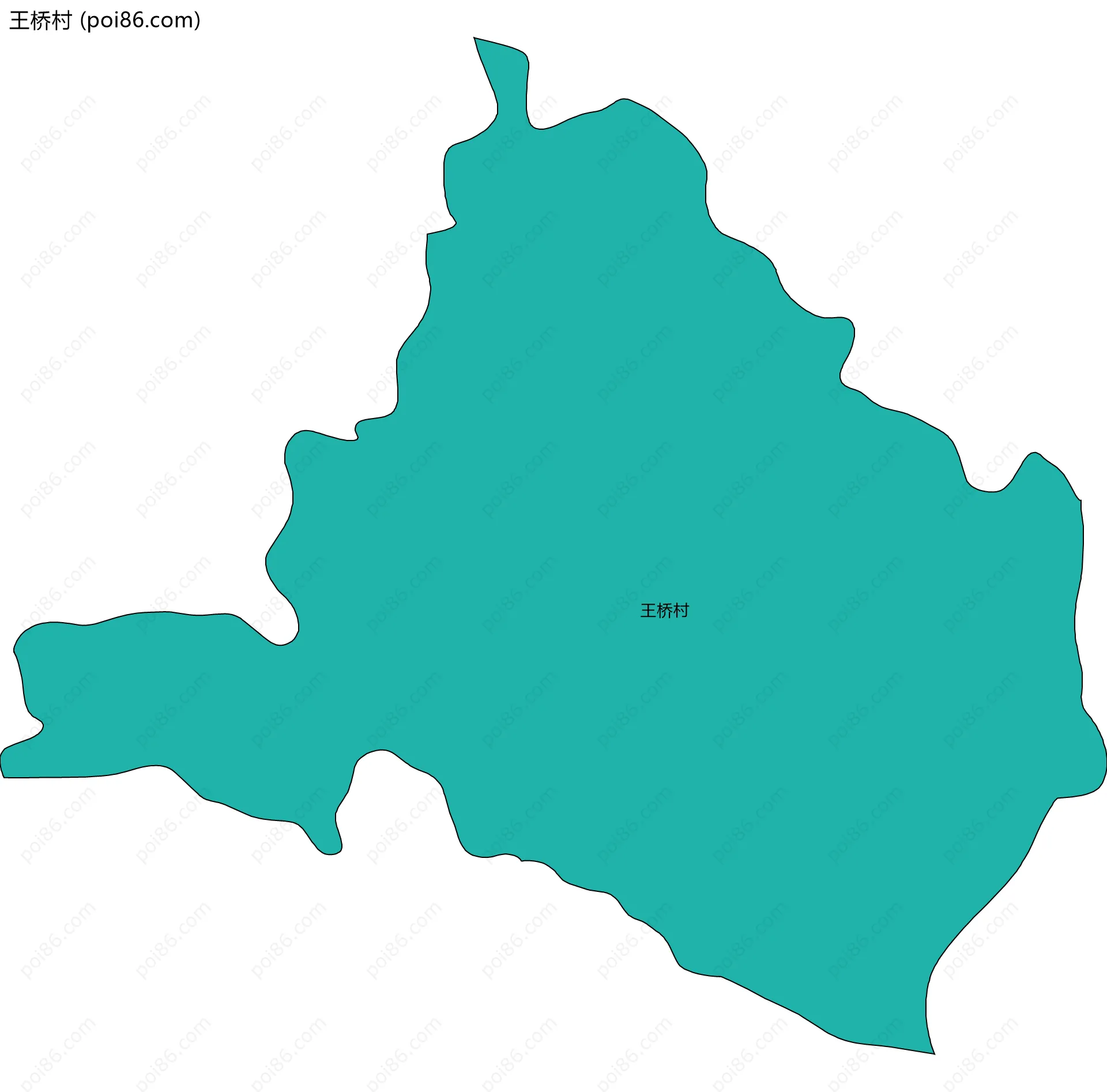 王桥村边界地图