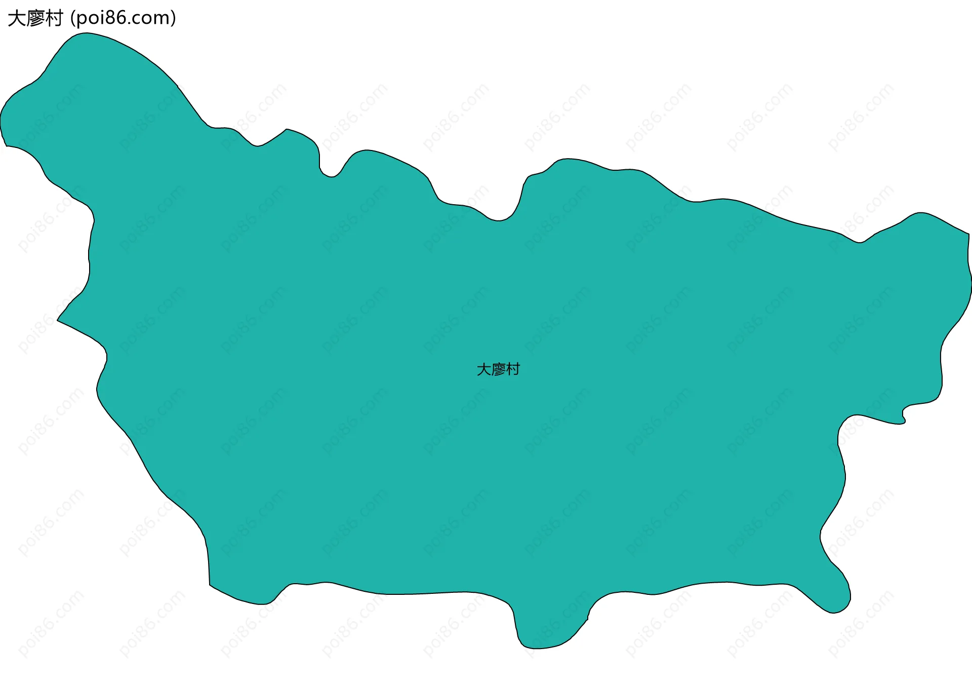 大廖村边界地图