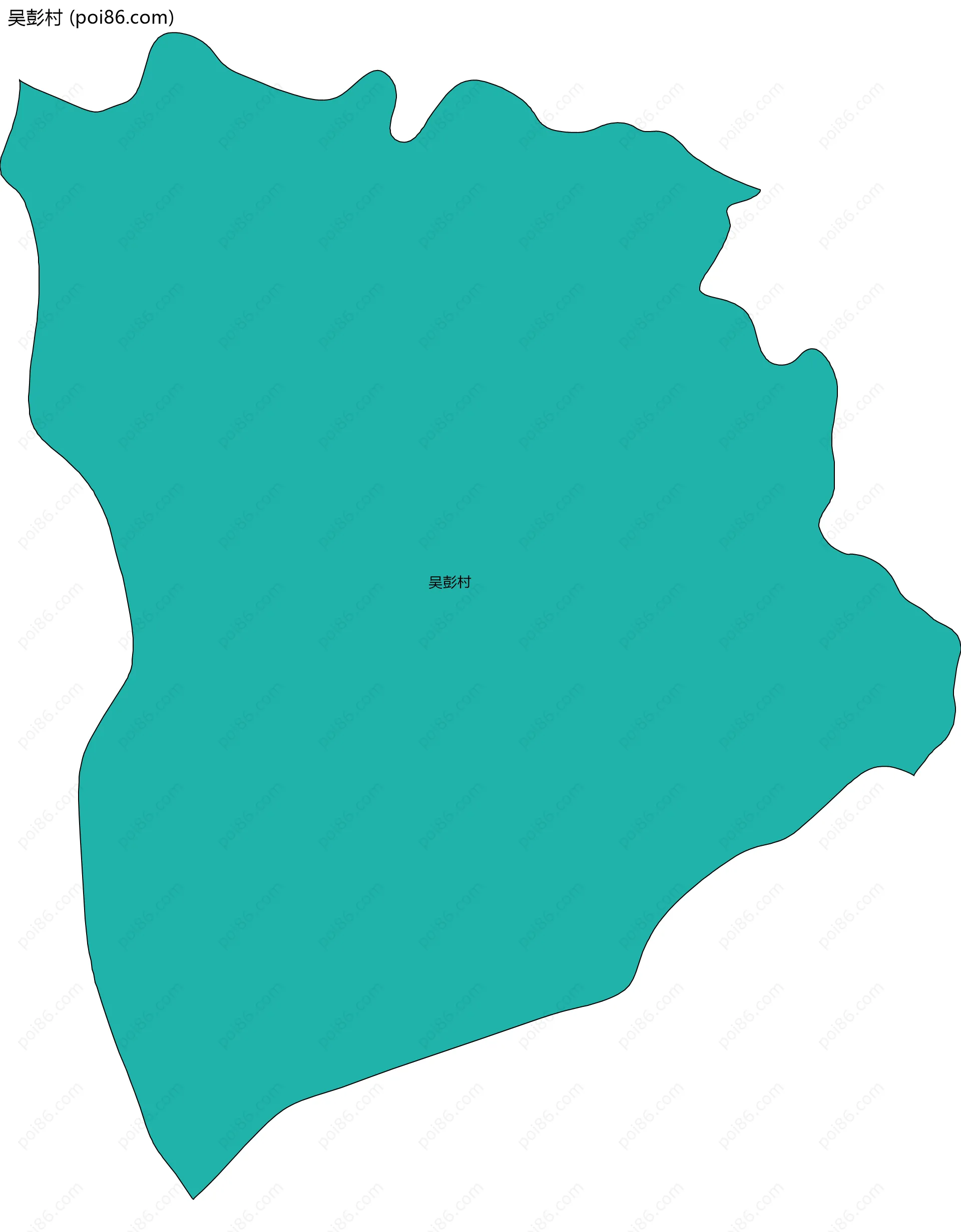 吴彭村边界地图