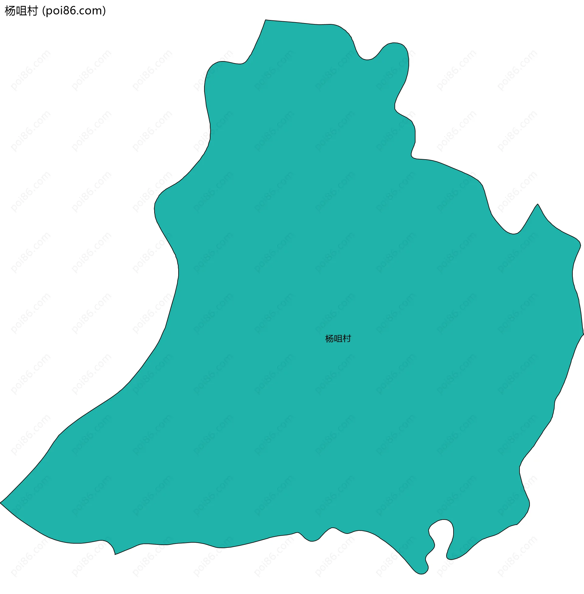 杨咀村边界地图