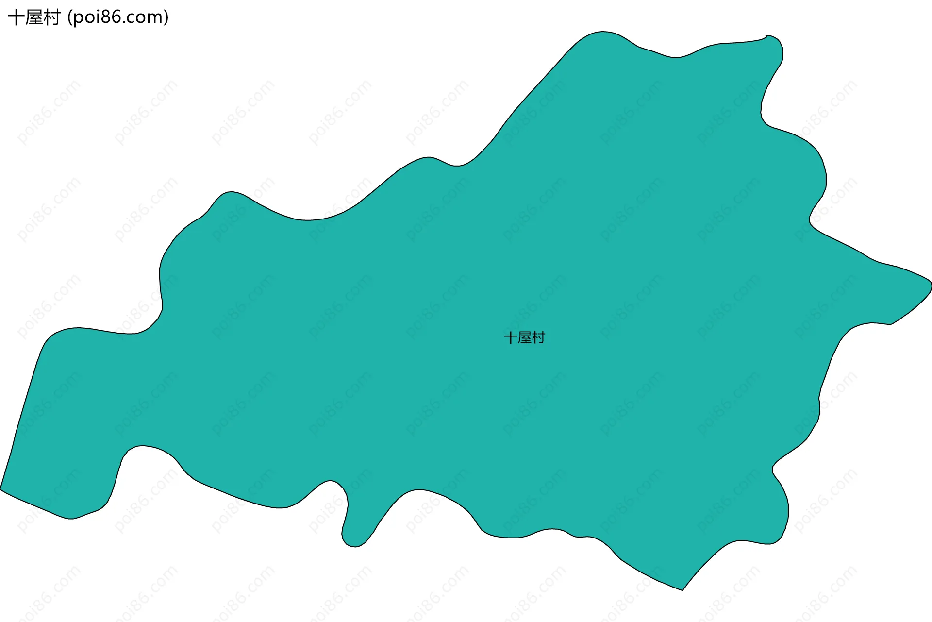 十屋村边界地图