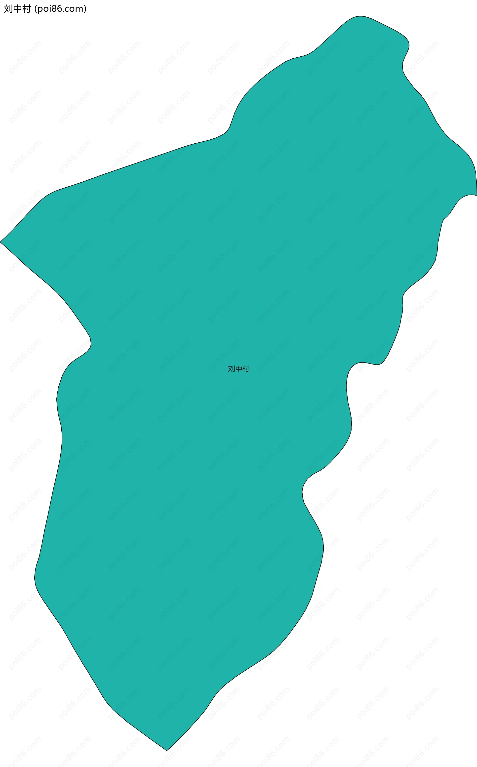 刘中村边界地图