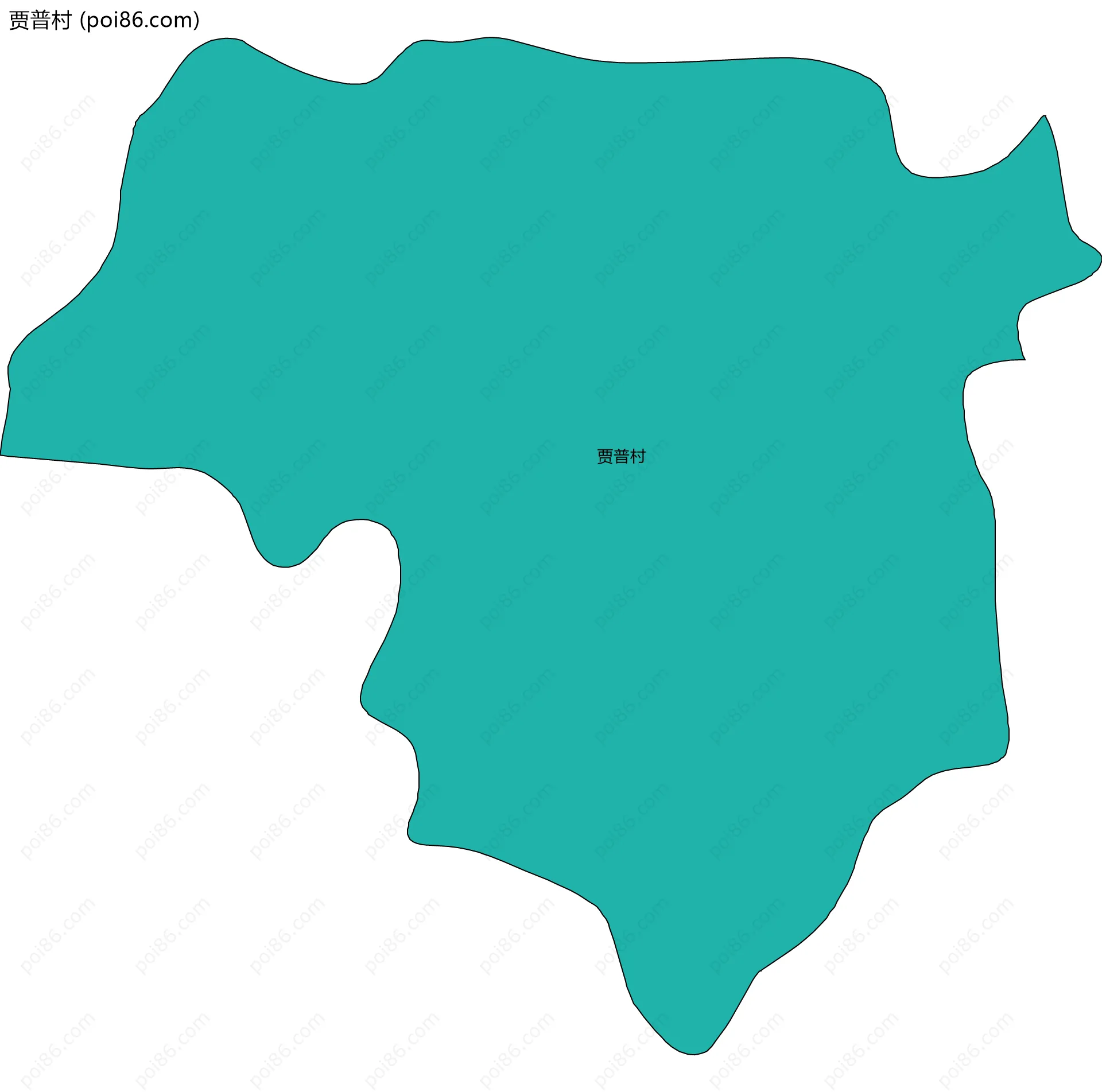 贾普村边界地图