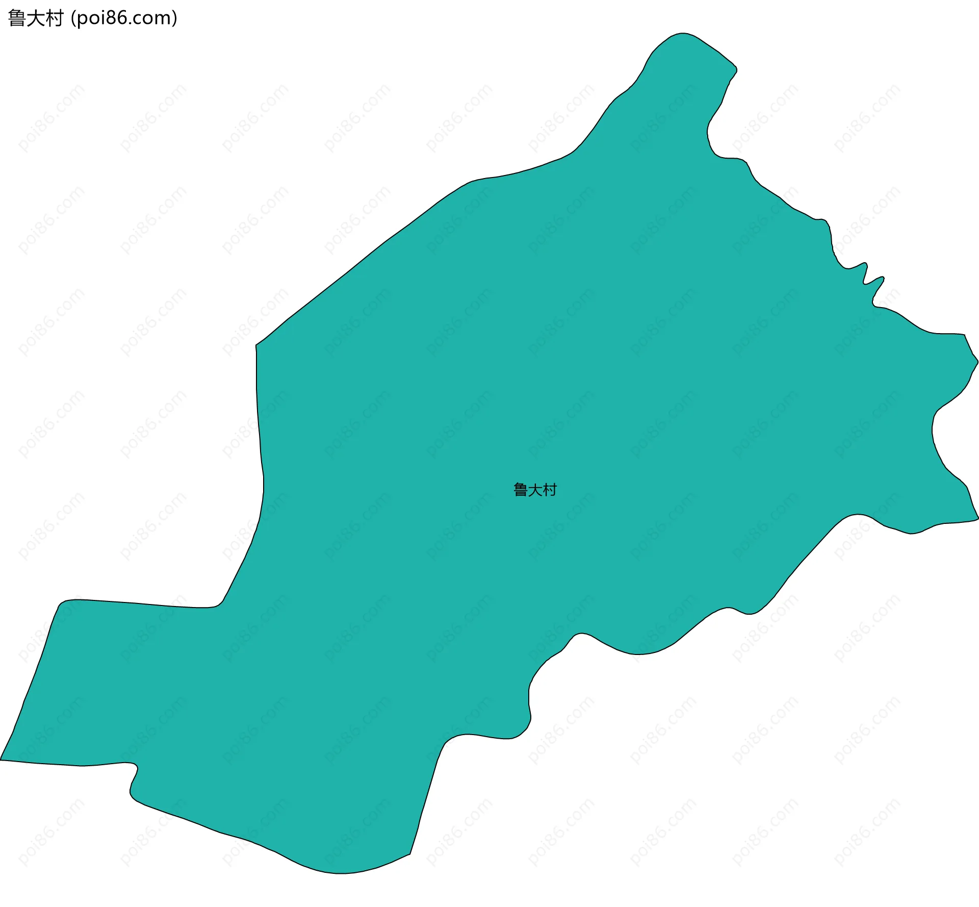 鲁大村边界地图