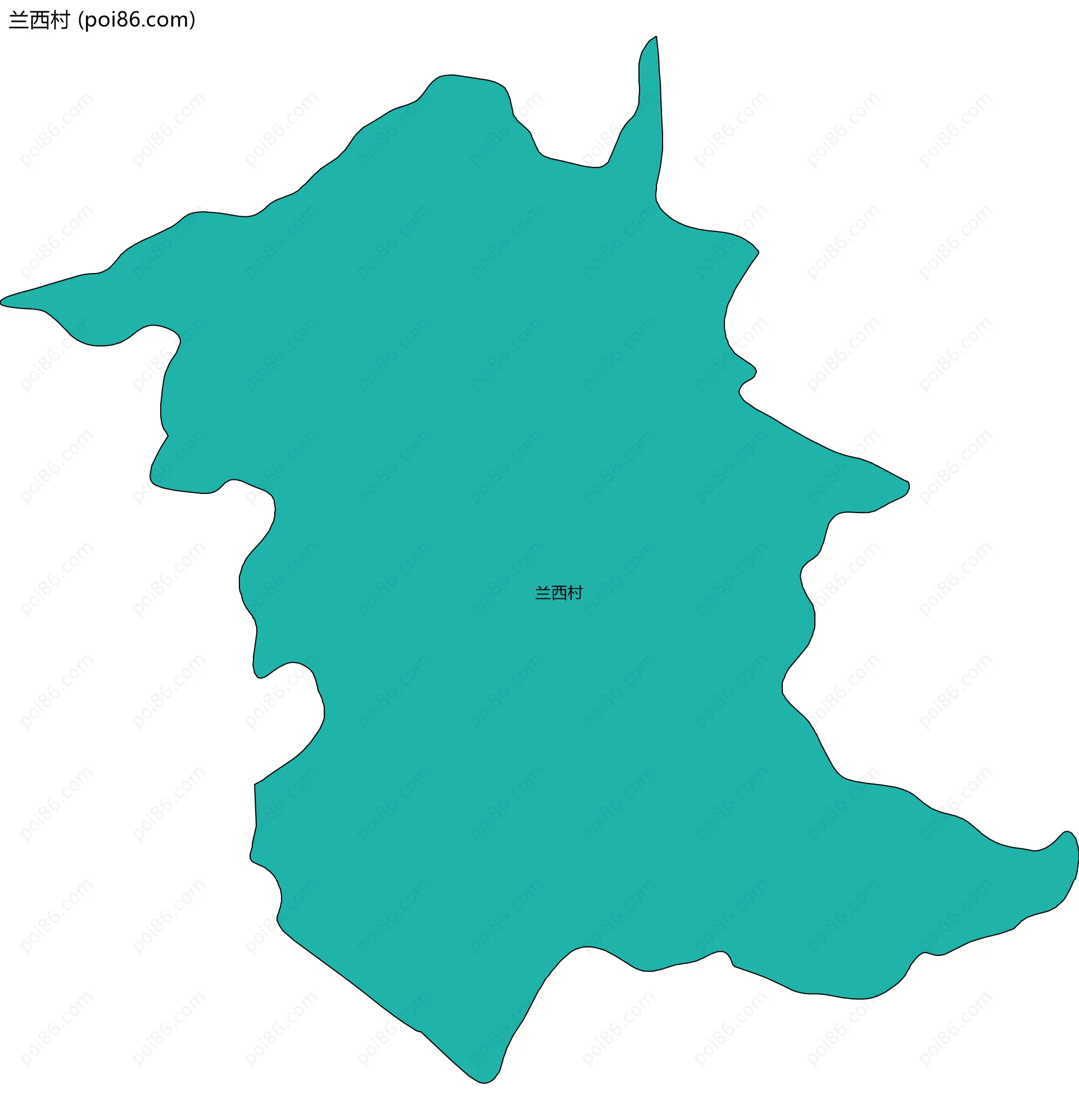 兰西村边界地图