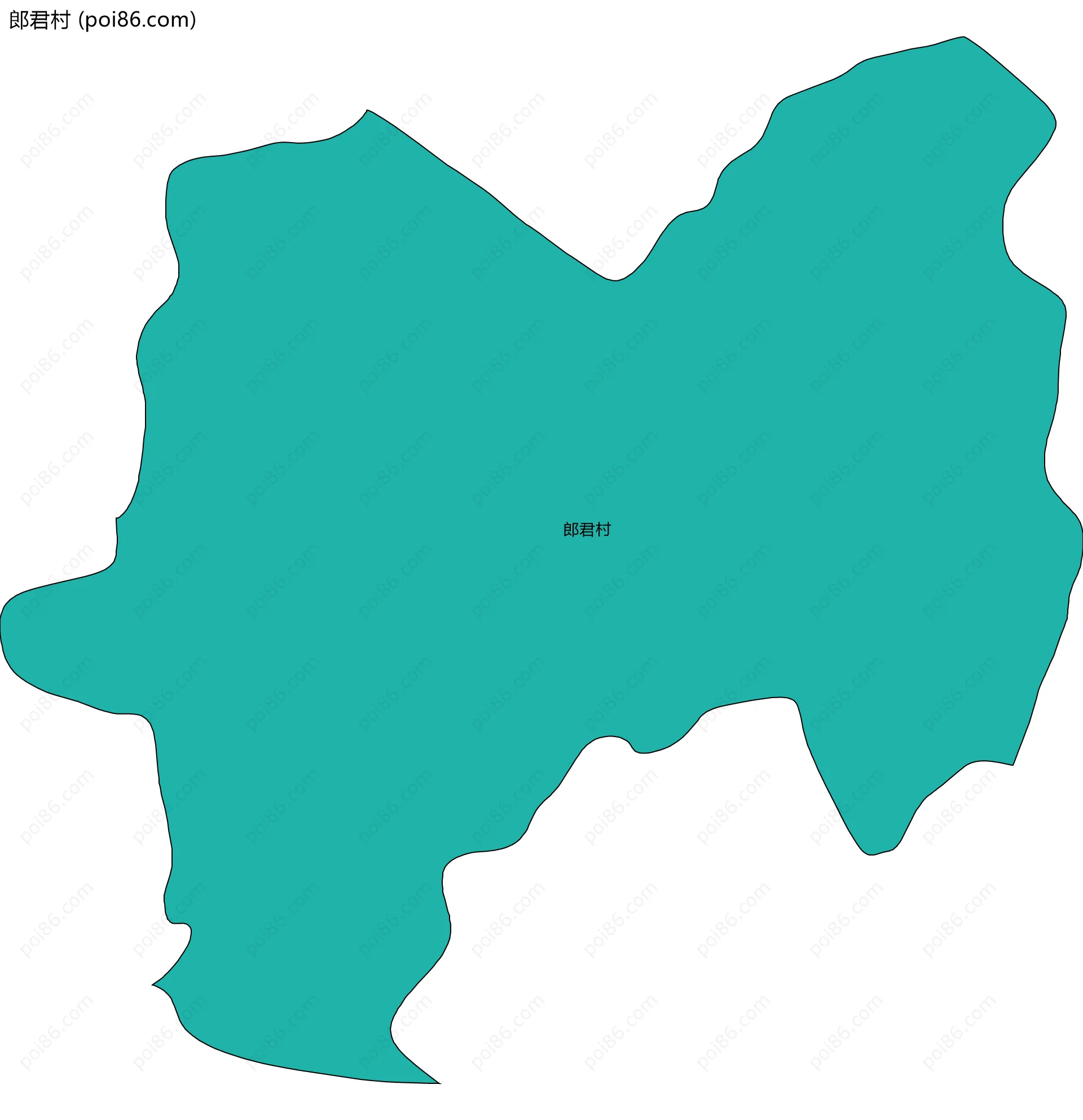 郎君村边界地图