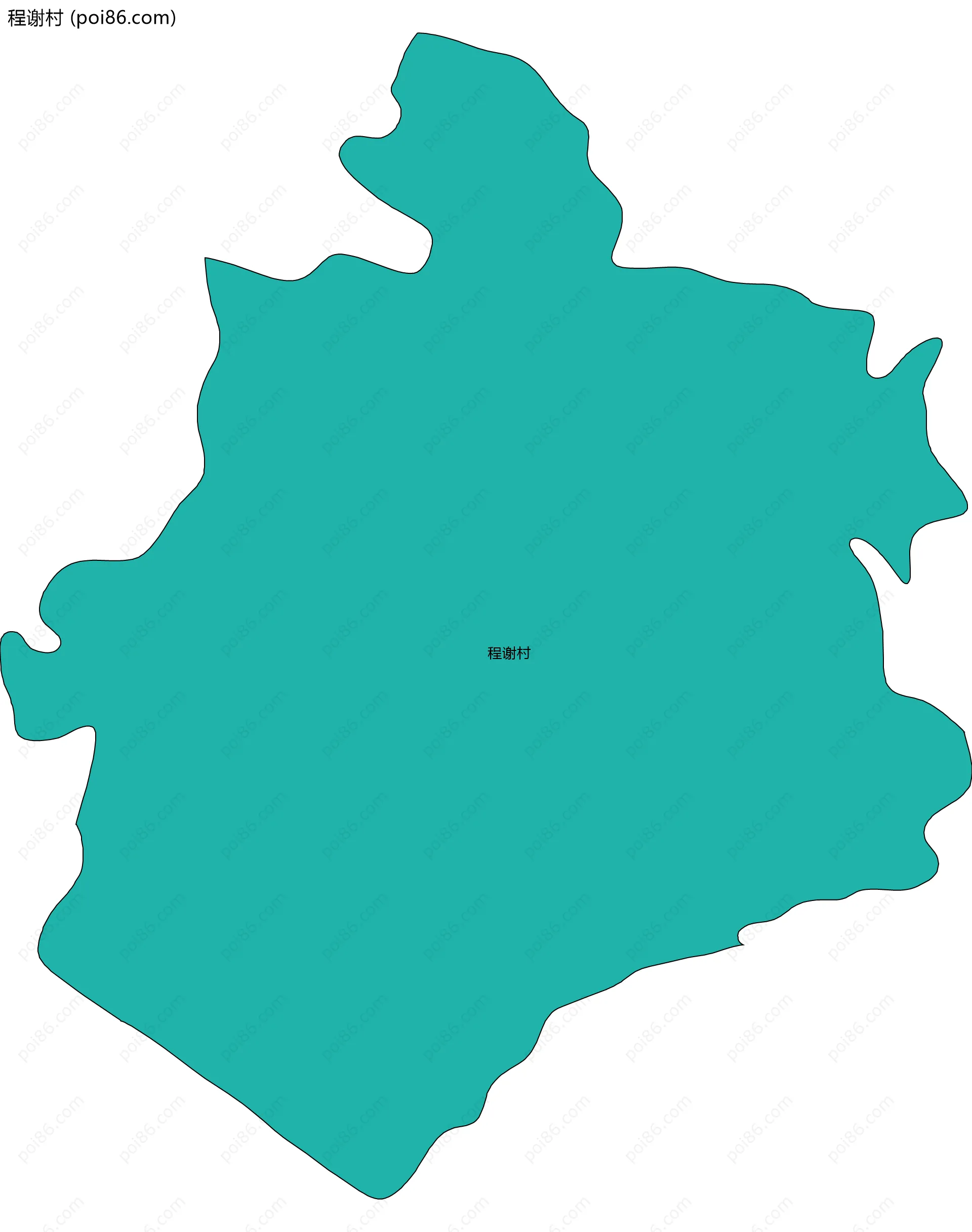 程谢村边界地图