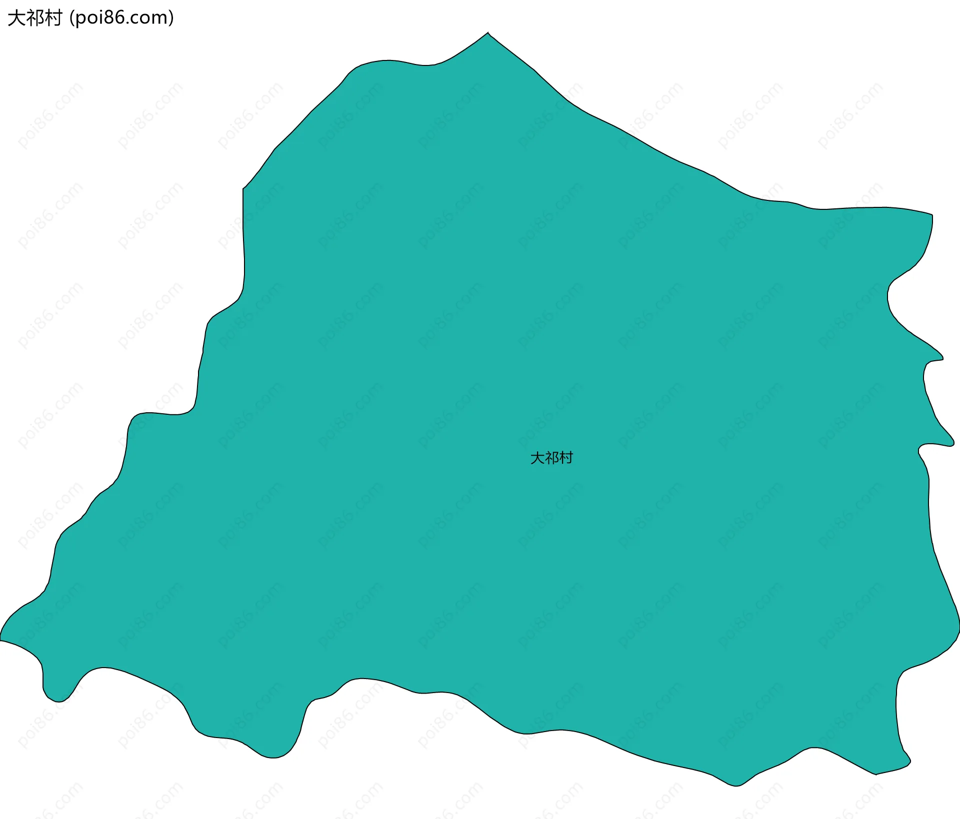 大祁村边界地图