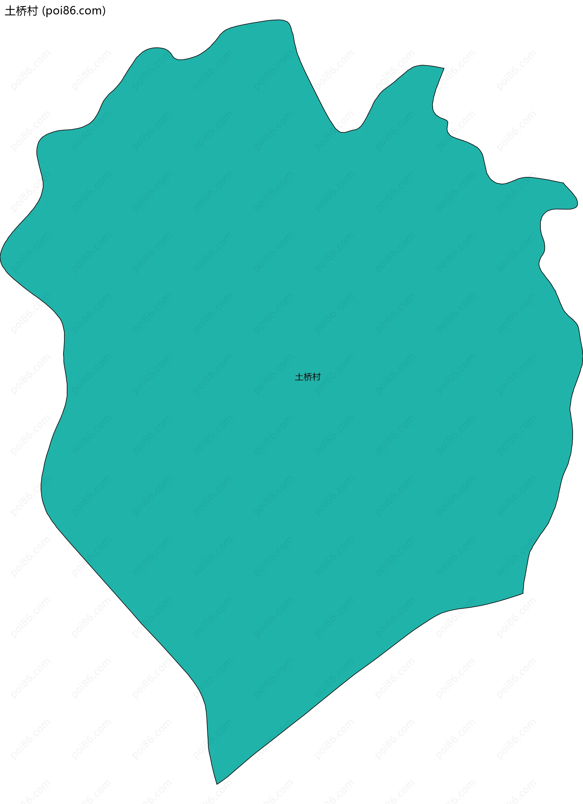 土桥村边界地图