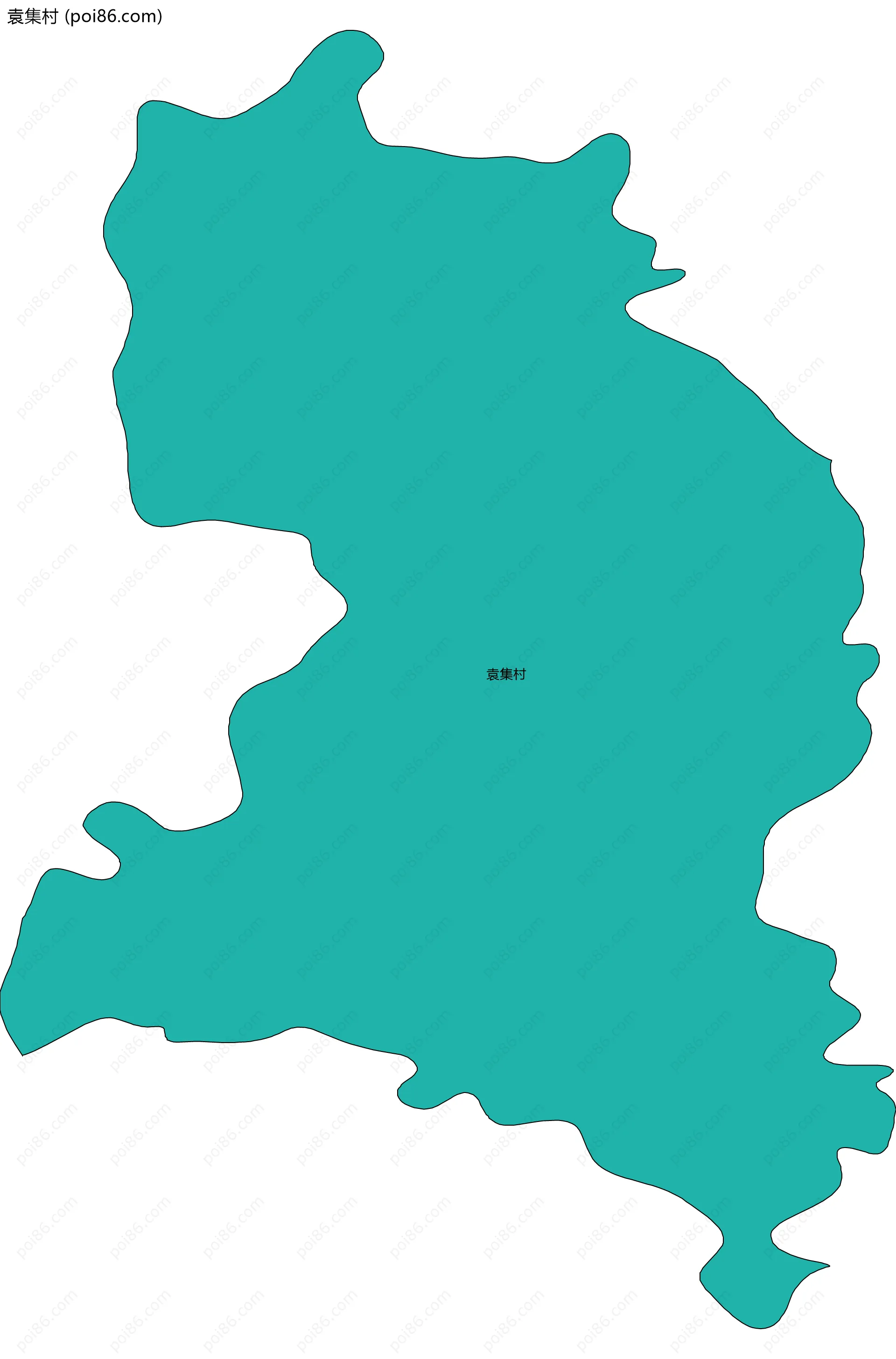 袁集村边界地图