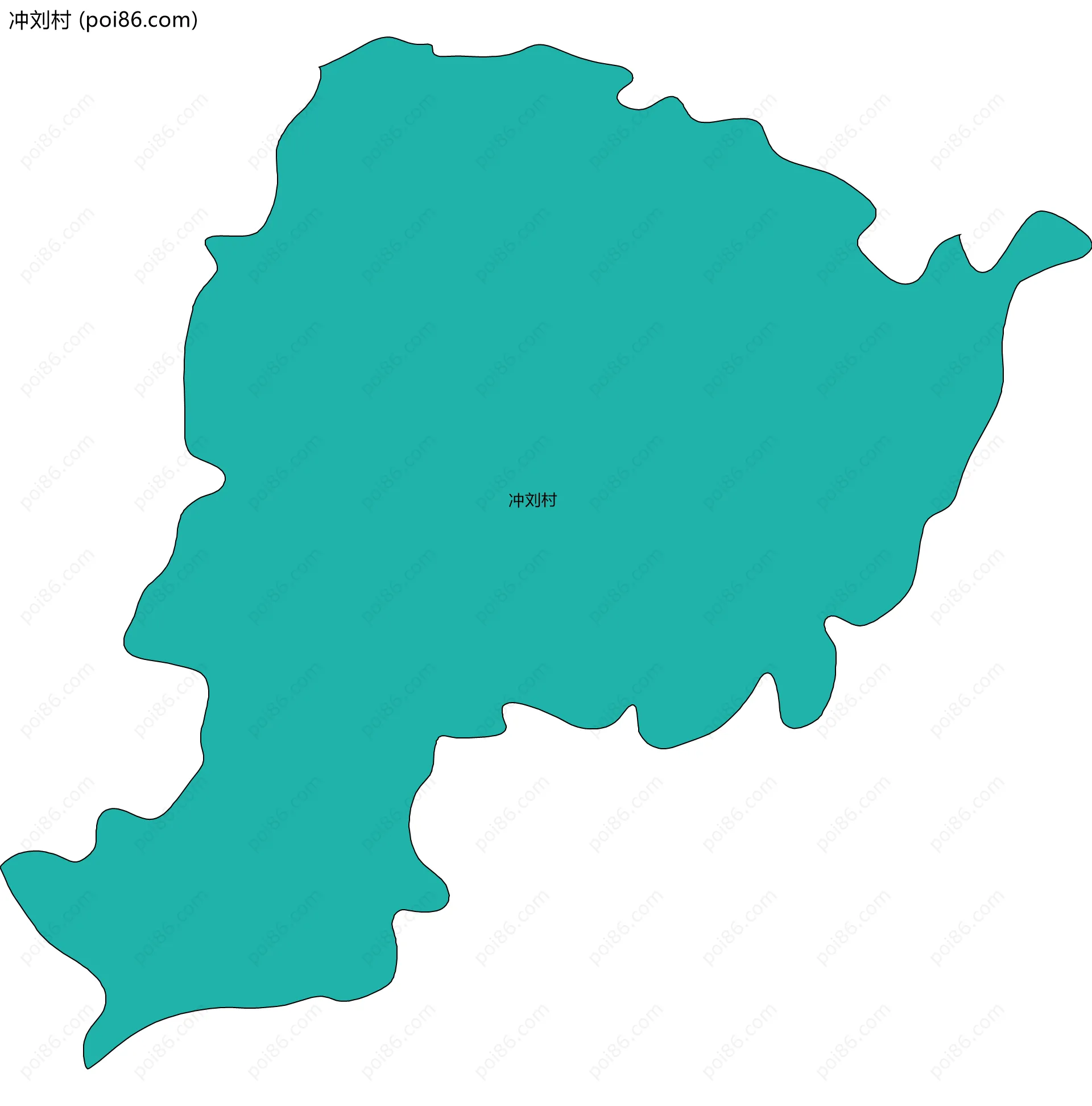 冲刘村边界地图