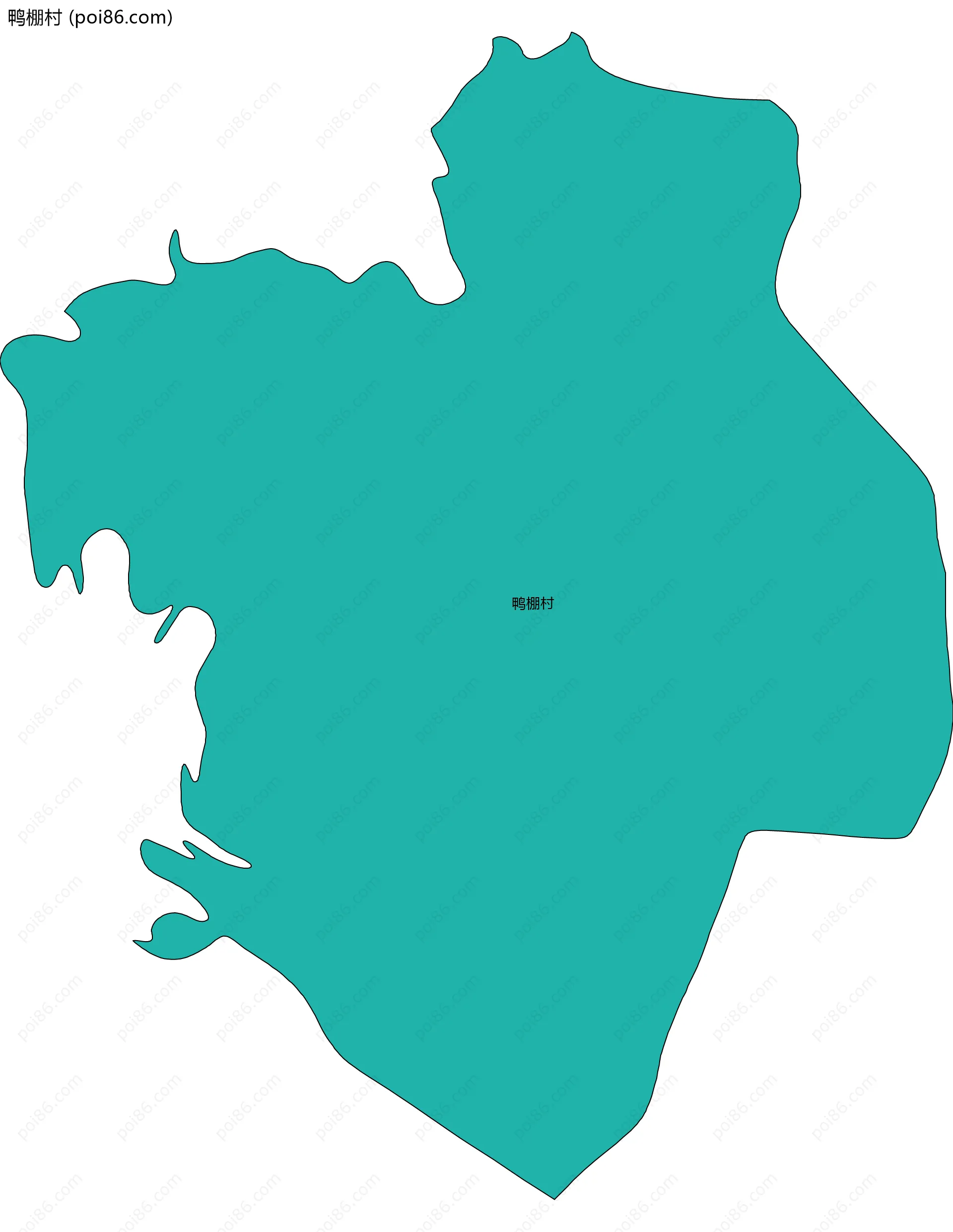 鸭棚村边界地图