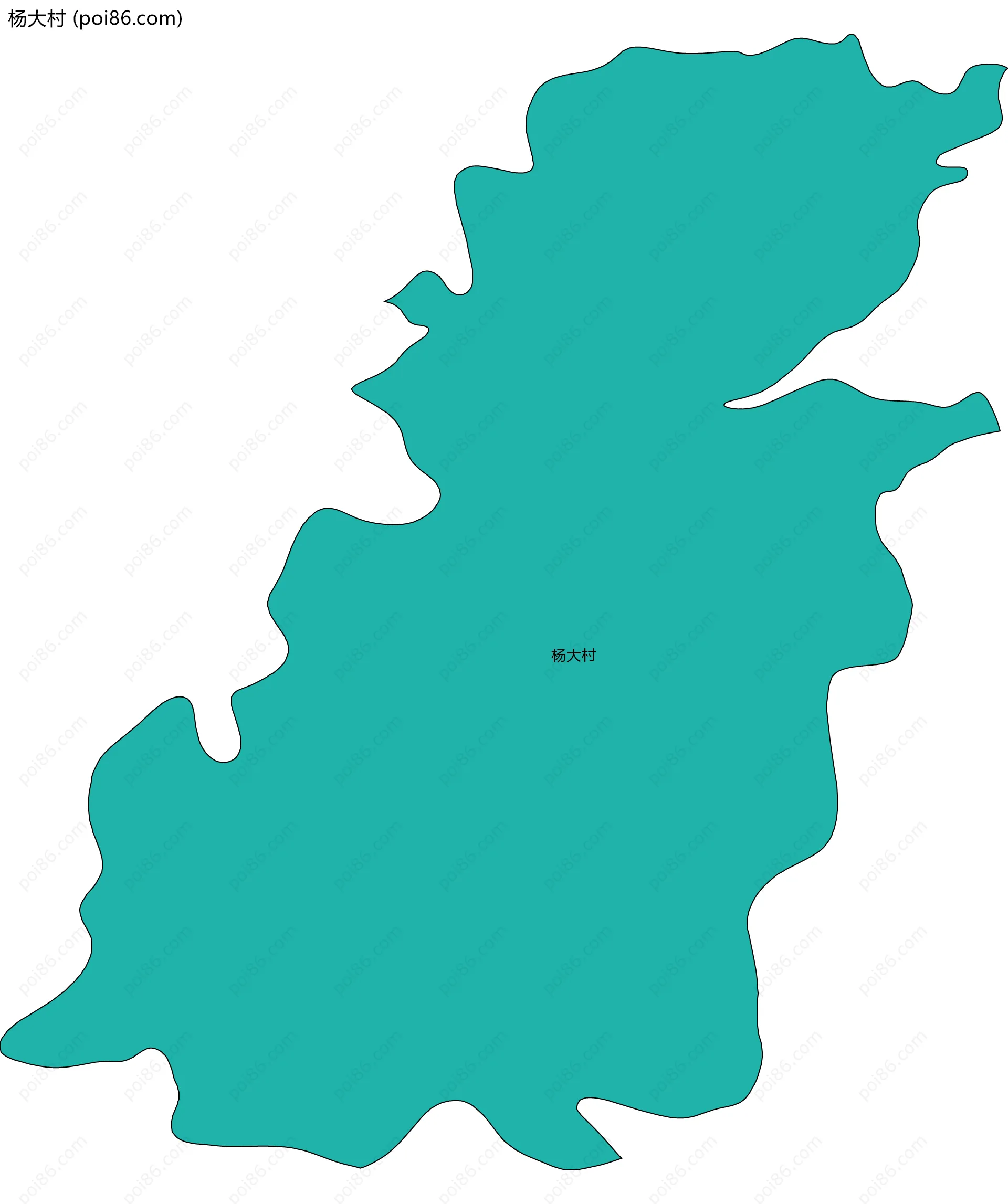 杨大村边界地图