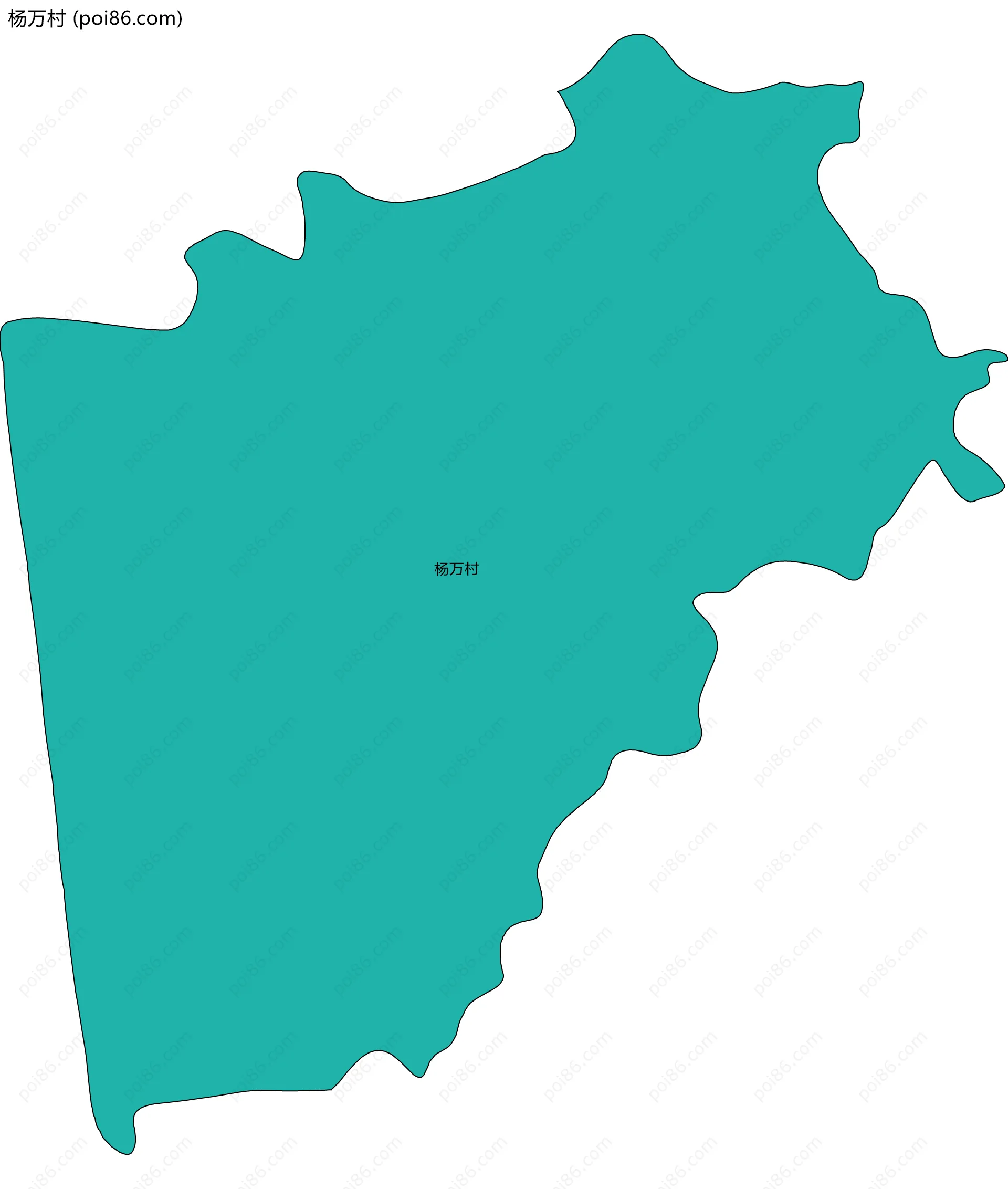 杨万村边界地图