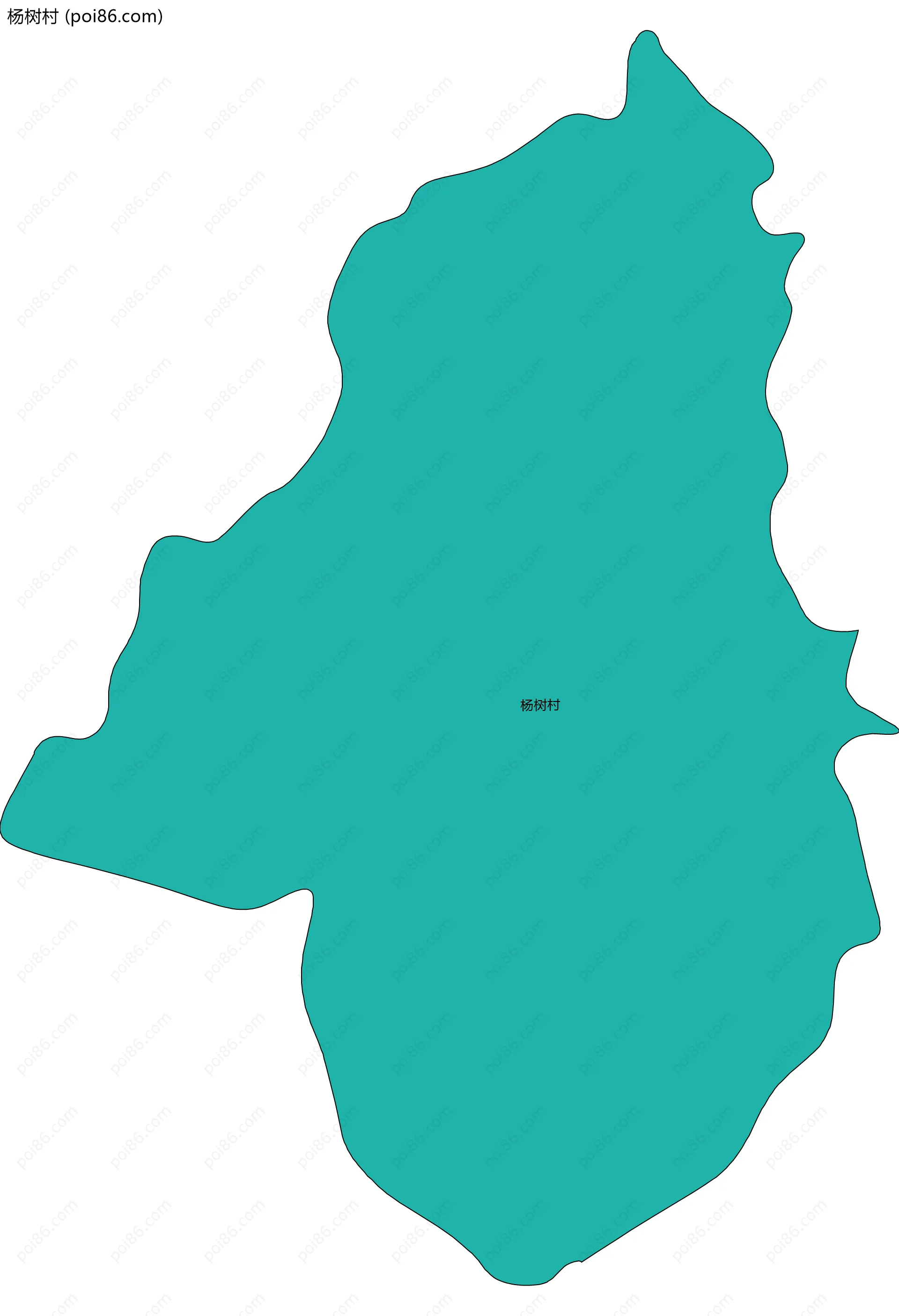 杨树村边界地图