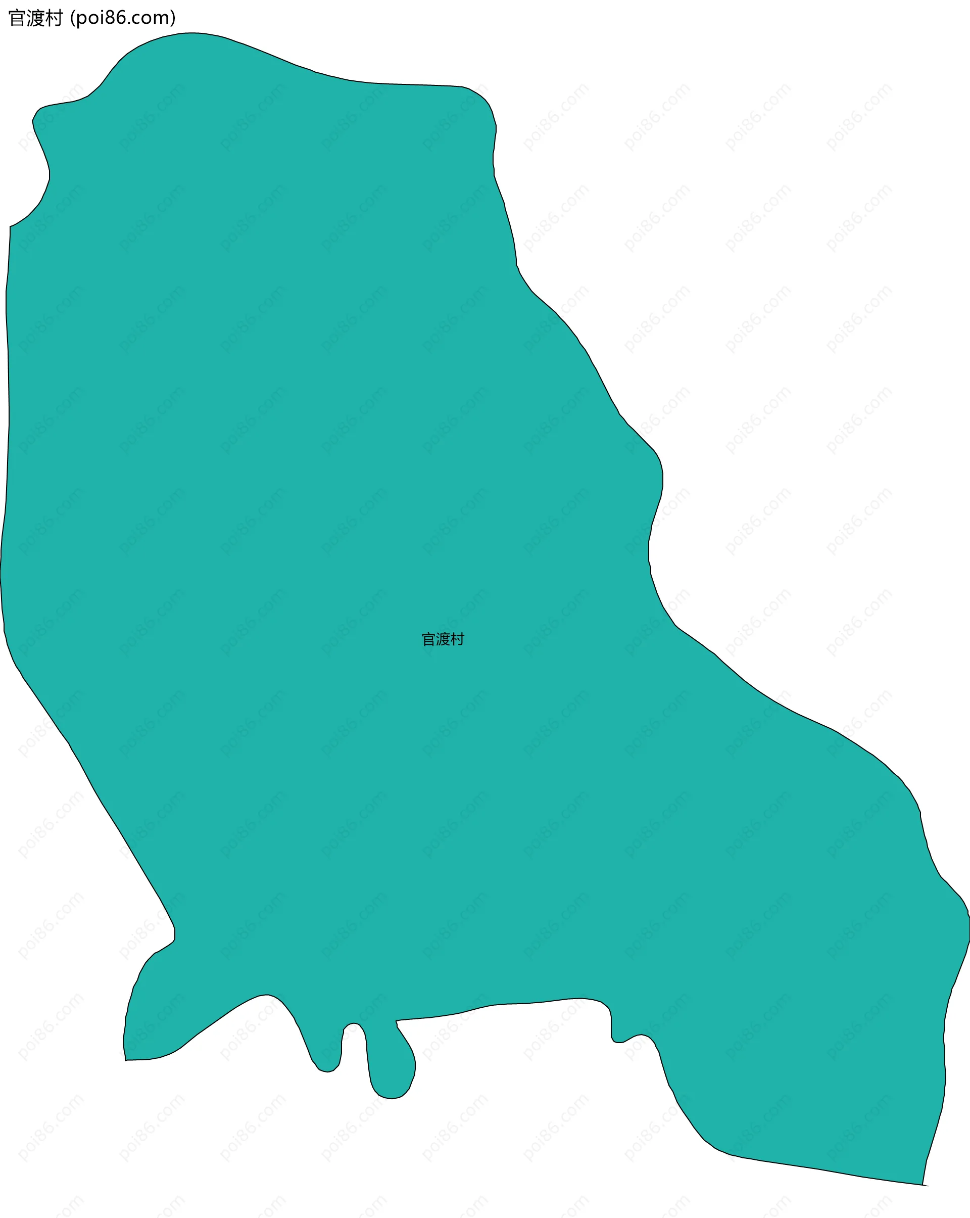 官渡村边界地图