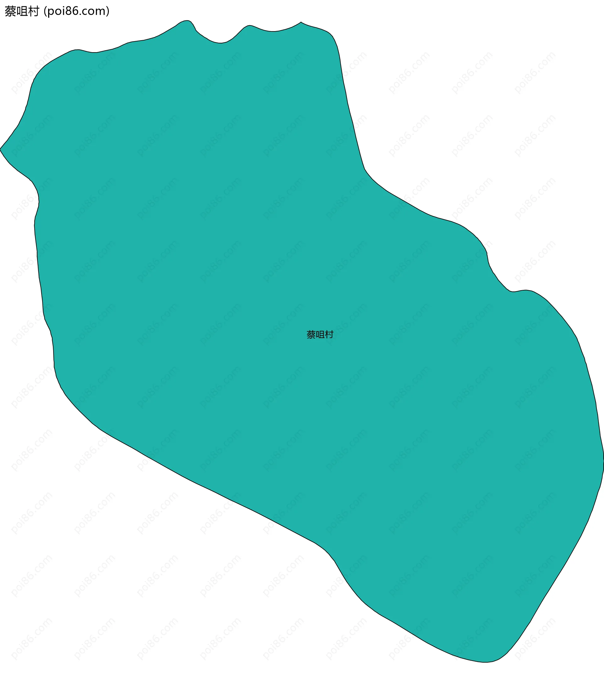 蔡咀村边界地图