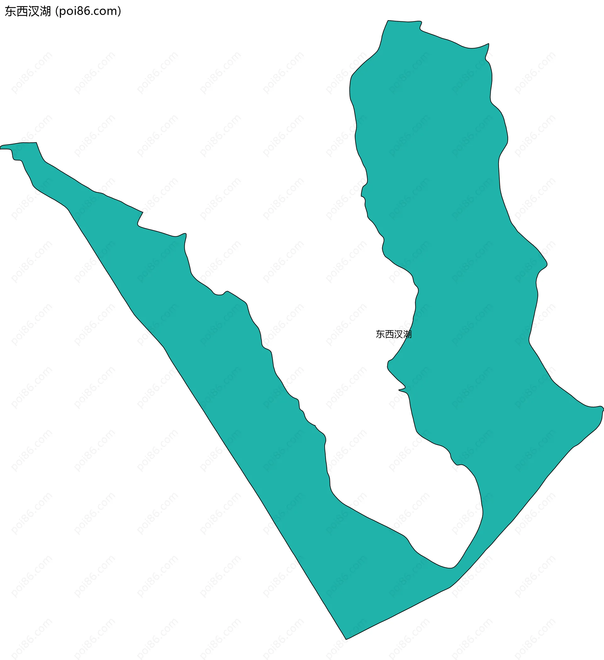 东西汊湖边界地图