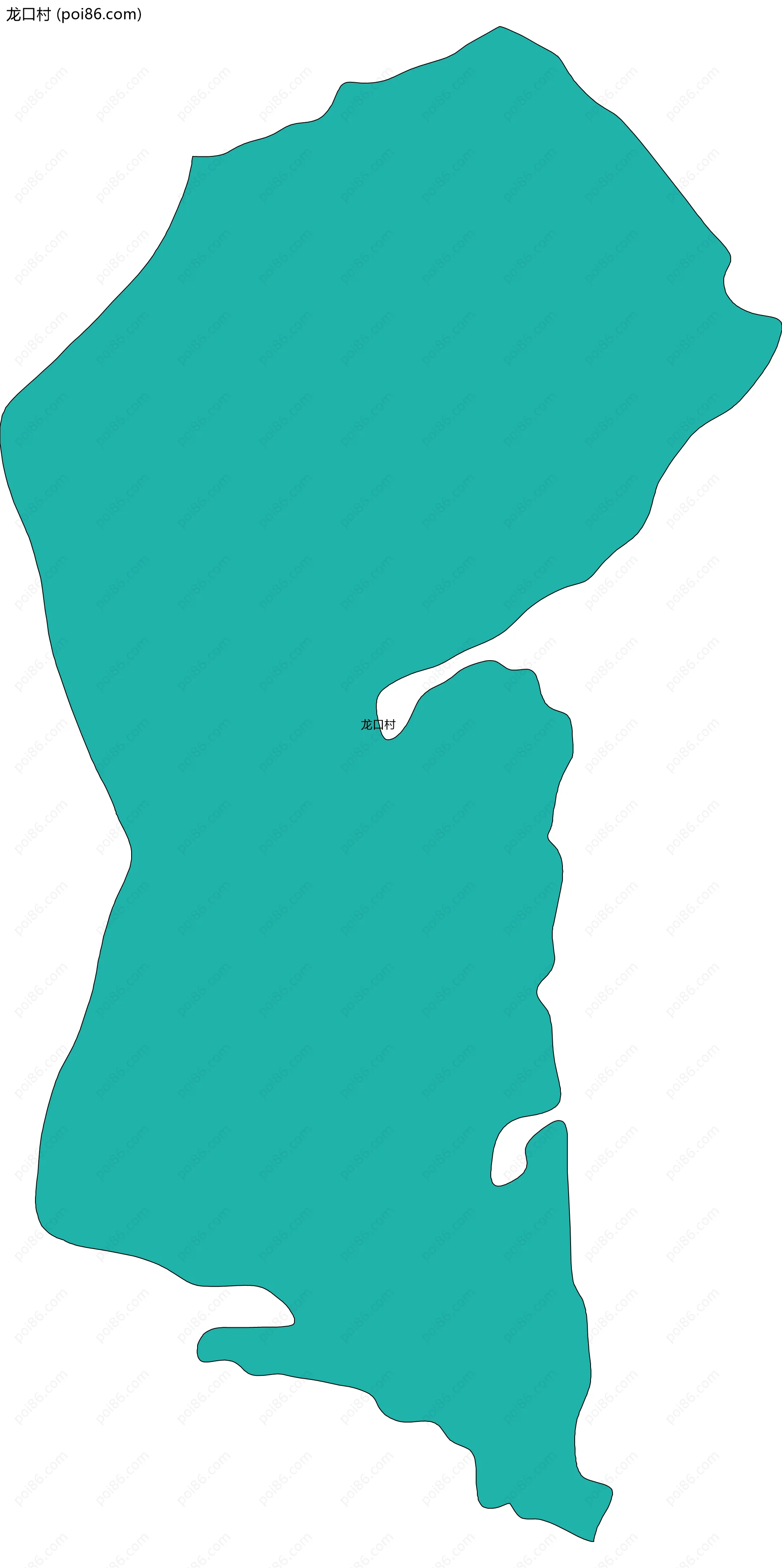 龙口村边界地图