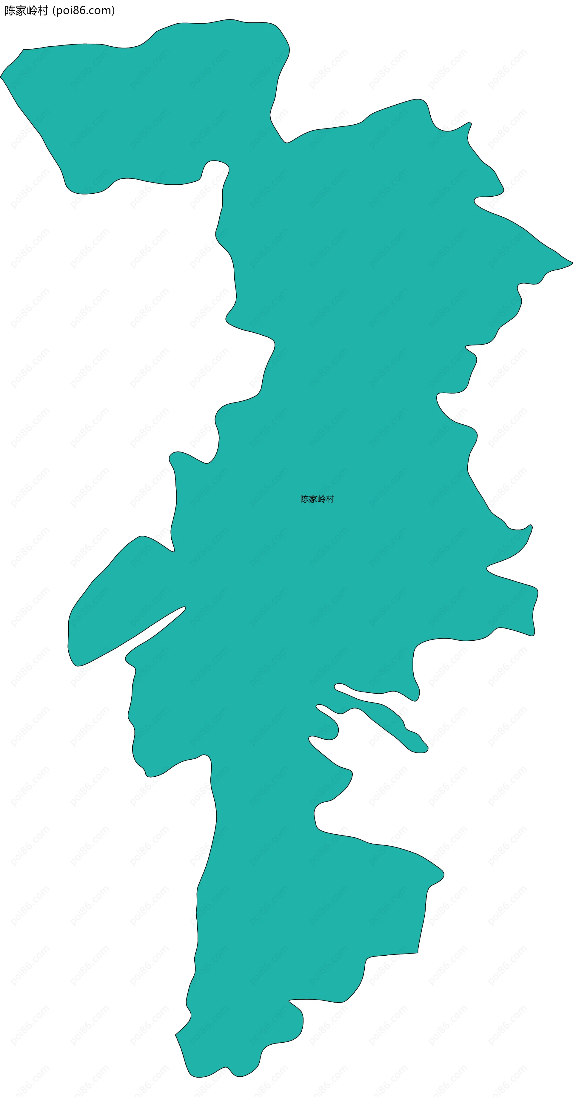 陈家岭村边界地图