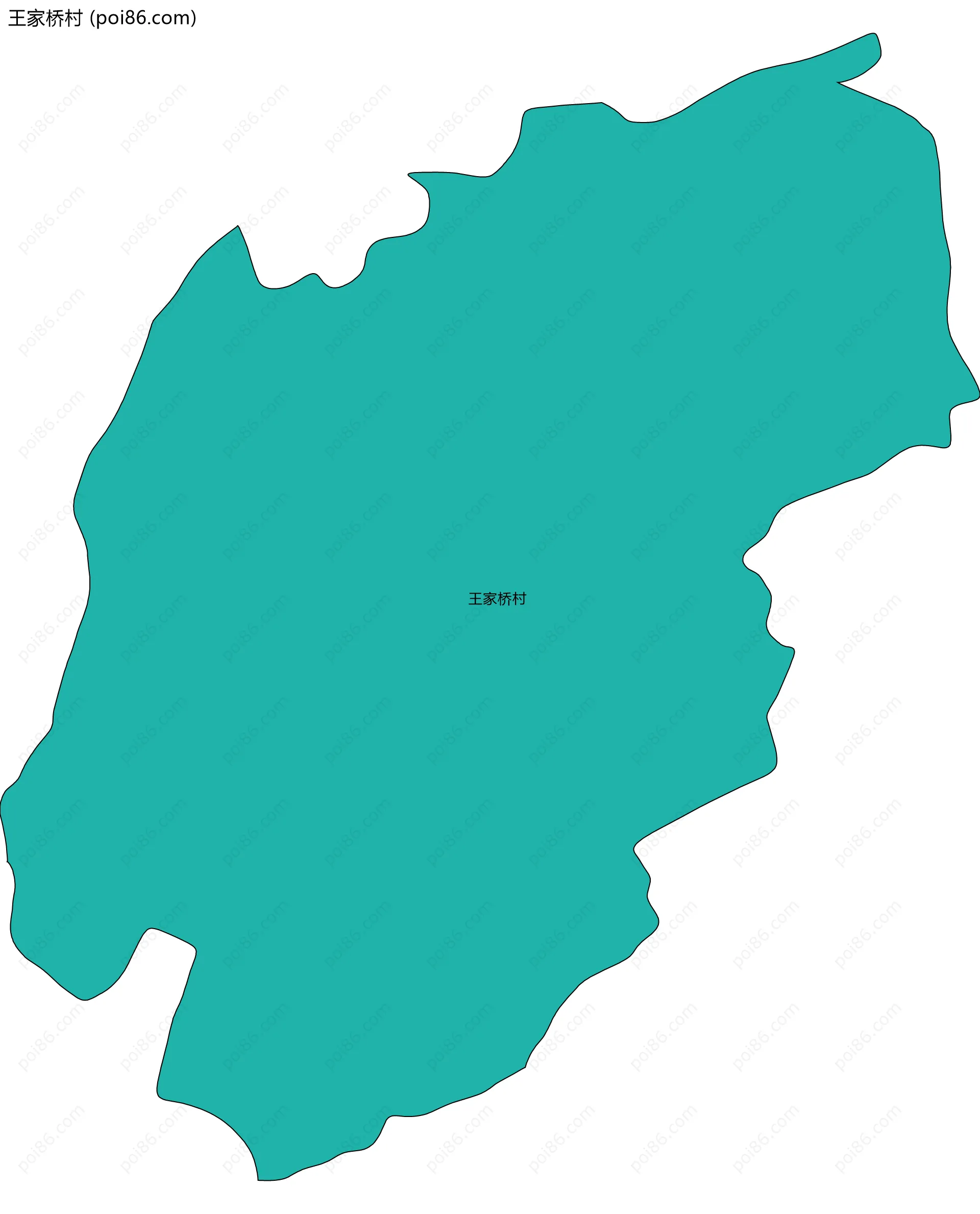 王家桥村边界地图