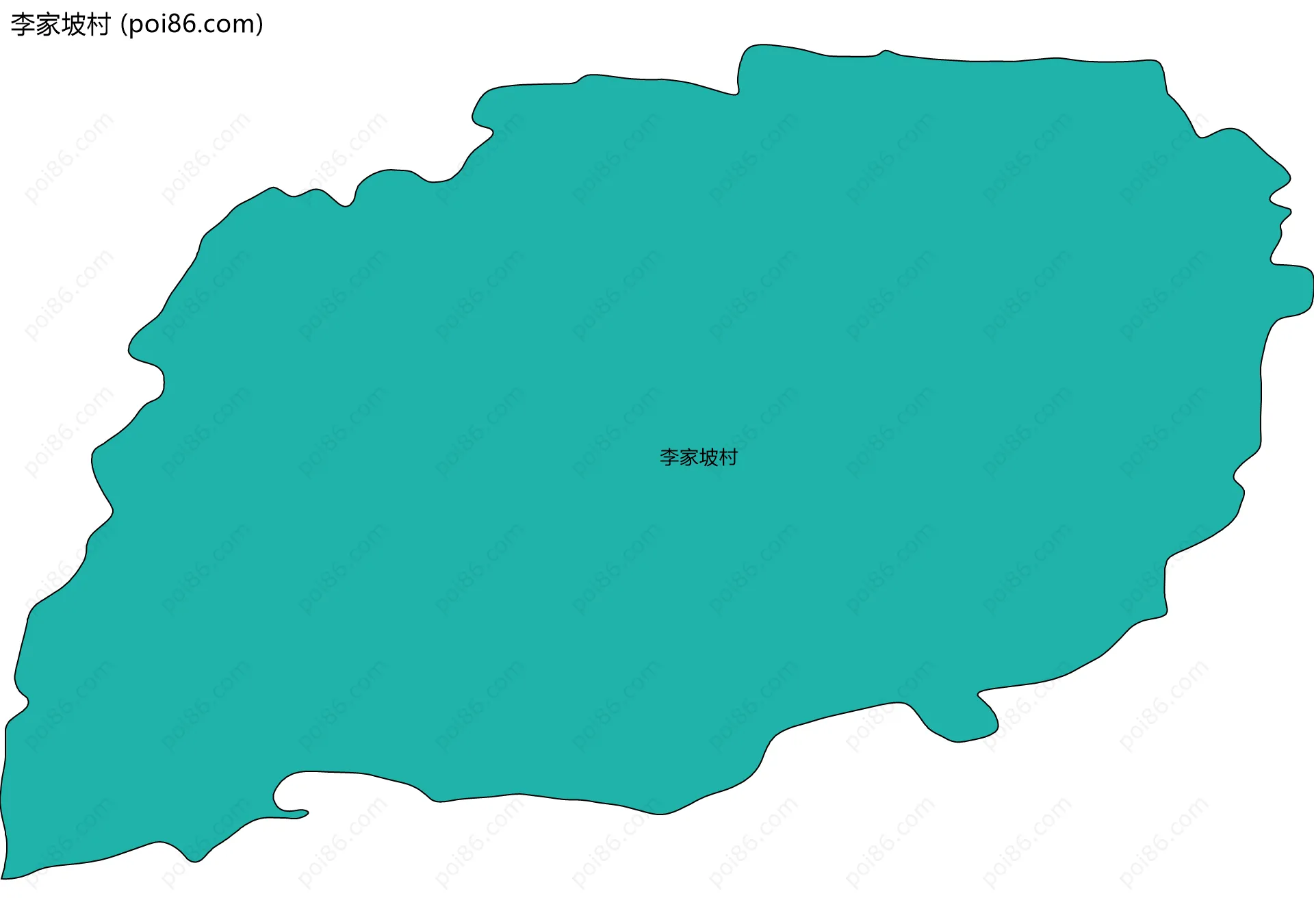 李家坡村边界地图