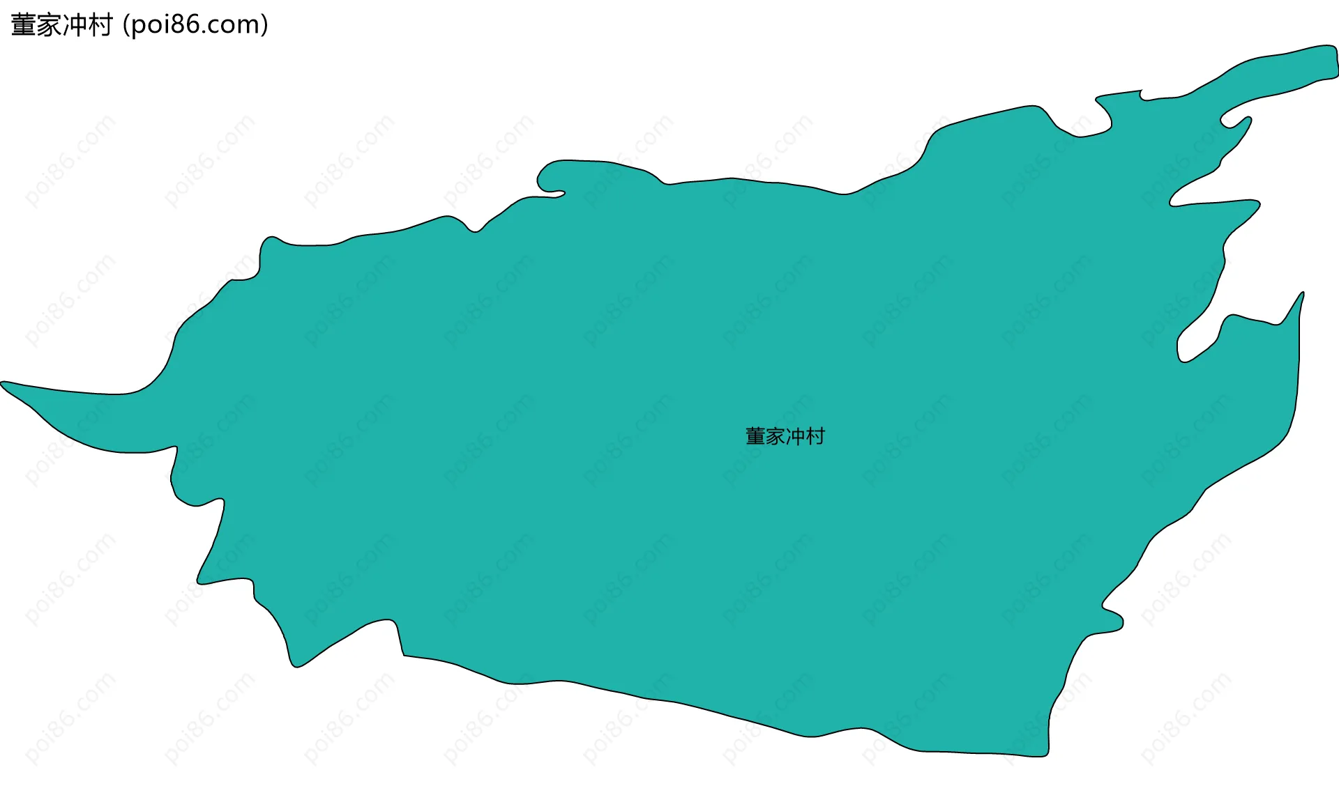 董家冲村边界地图