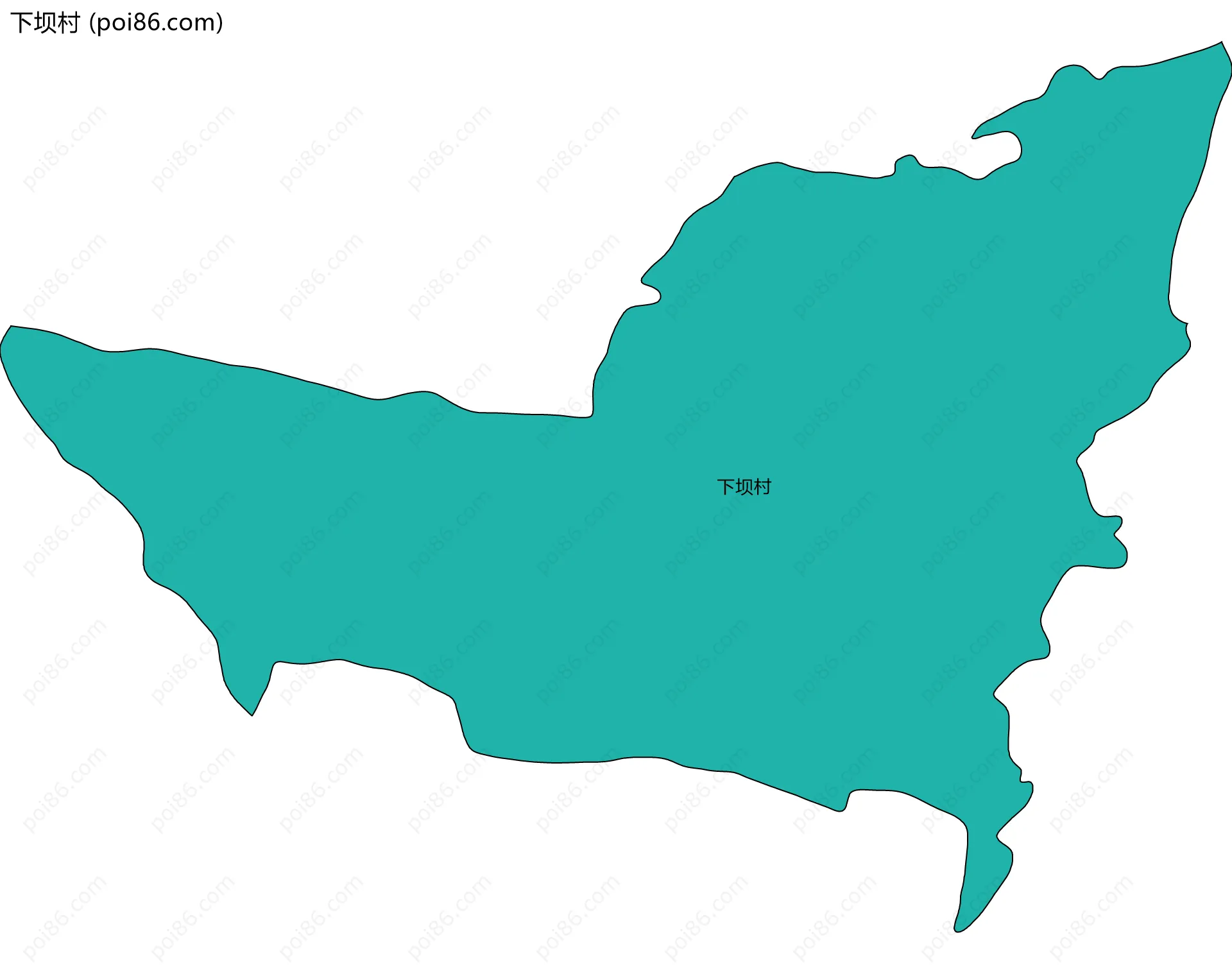 下坝村边界地图