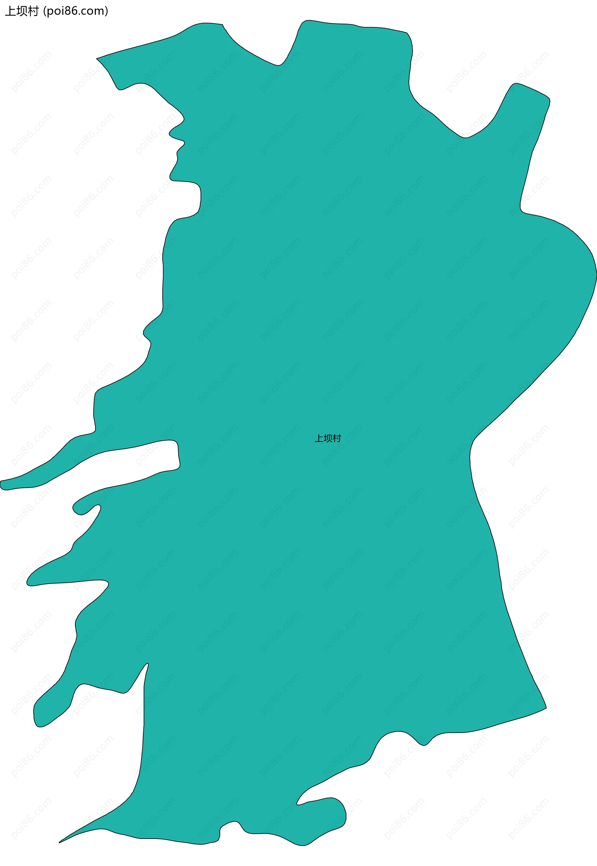 上坝村边界地图