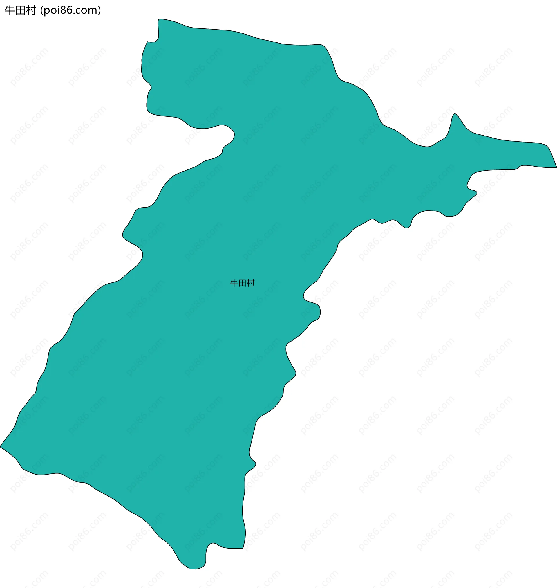 牛田村边界地图