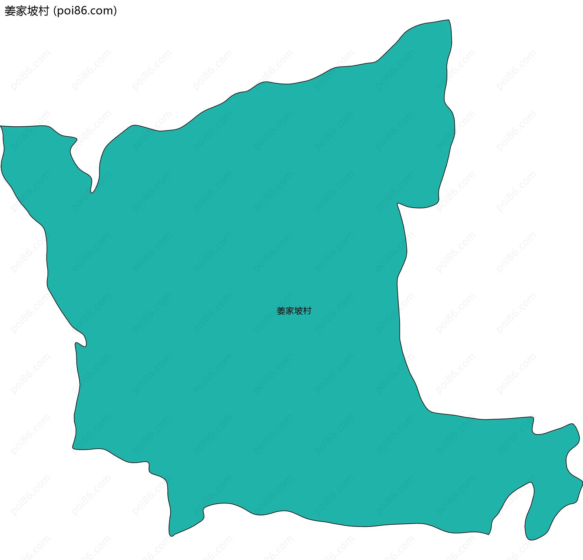 姜家坡村边界地图