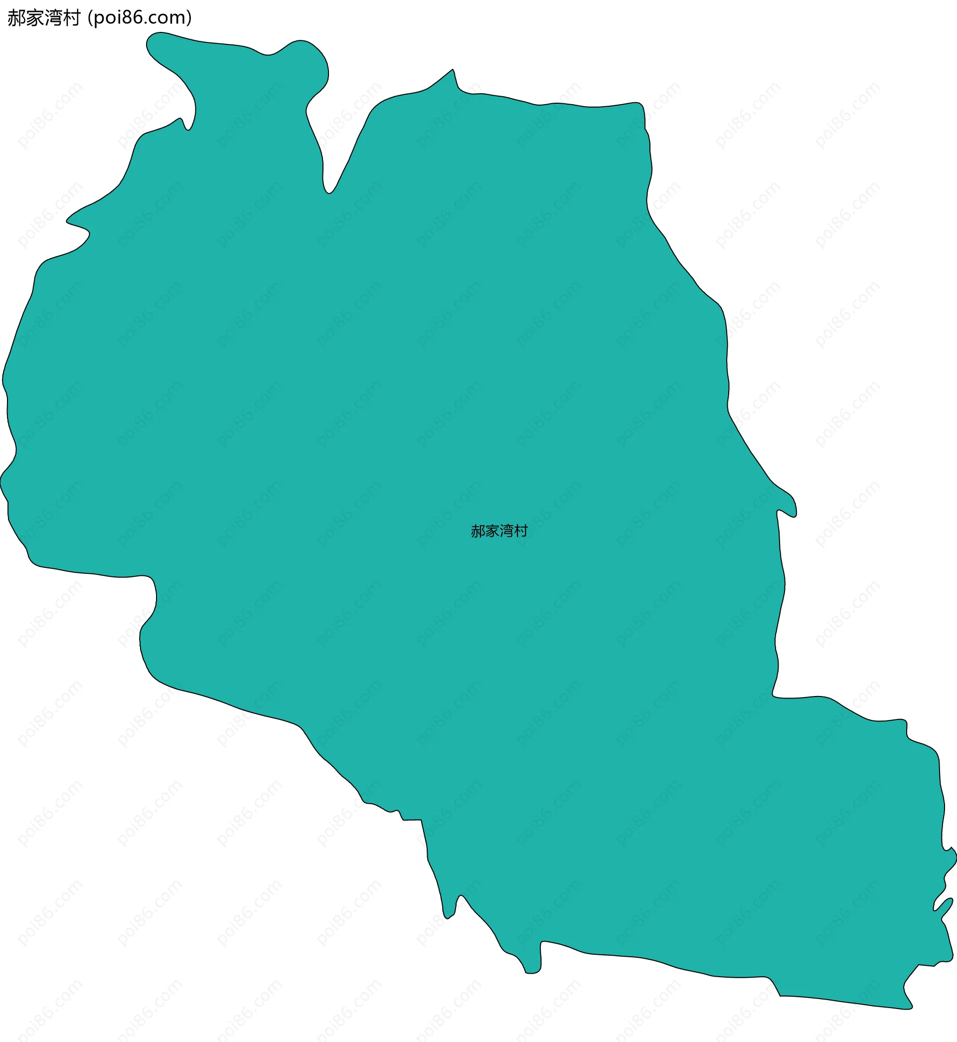 郝家湾村边界地图