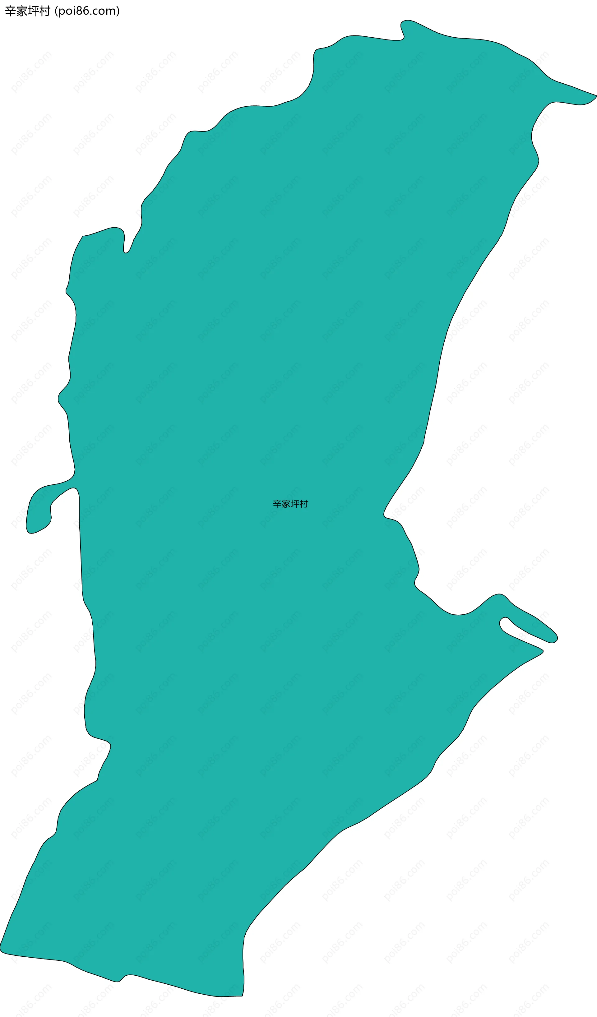 辛家坪村边界地图