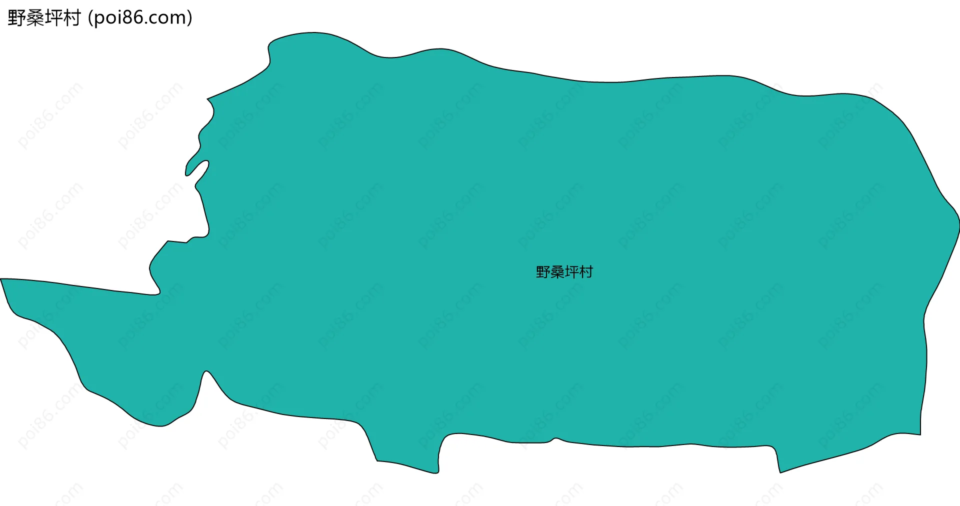 野桑坪村边界地图